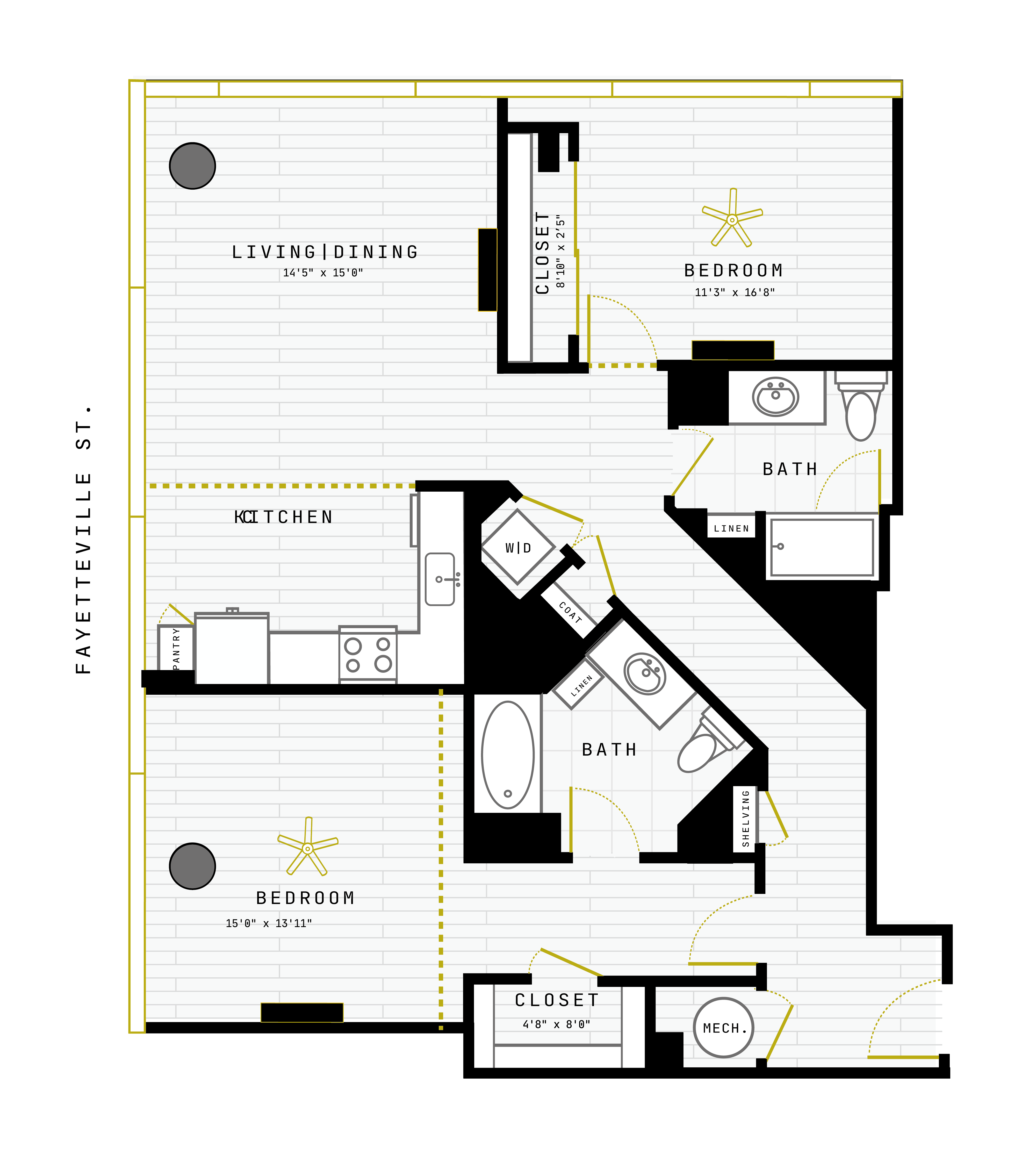 2 Bed/2 Bath-2BR-19 floor plan
