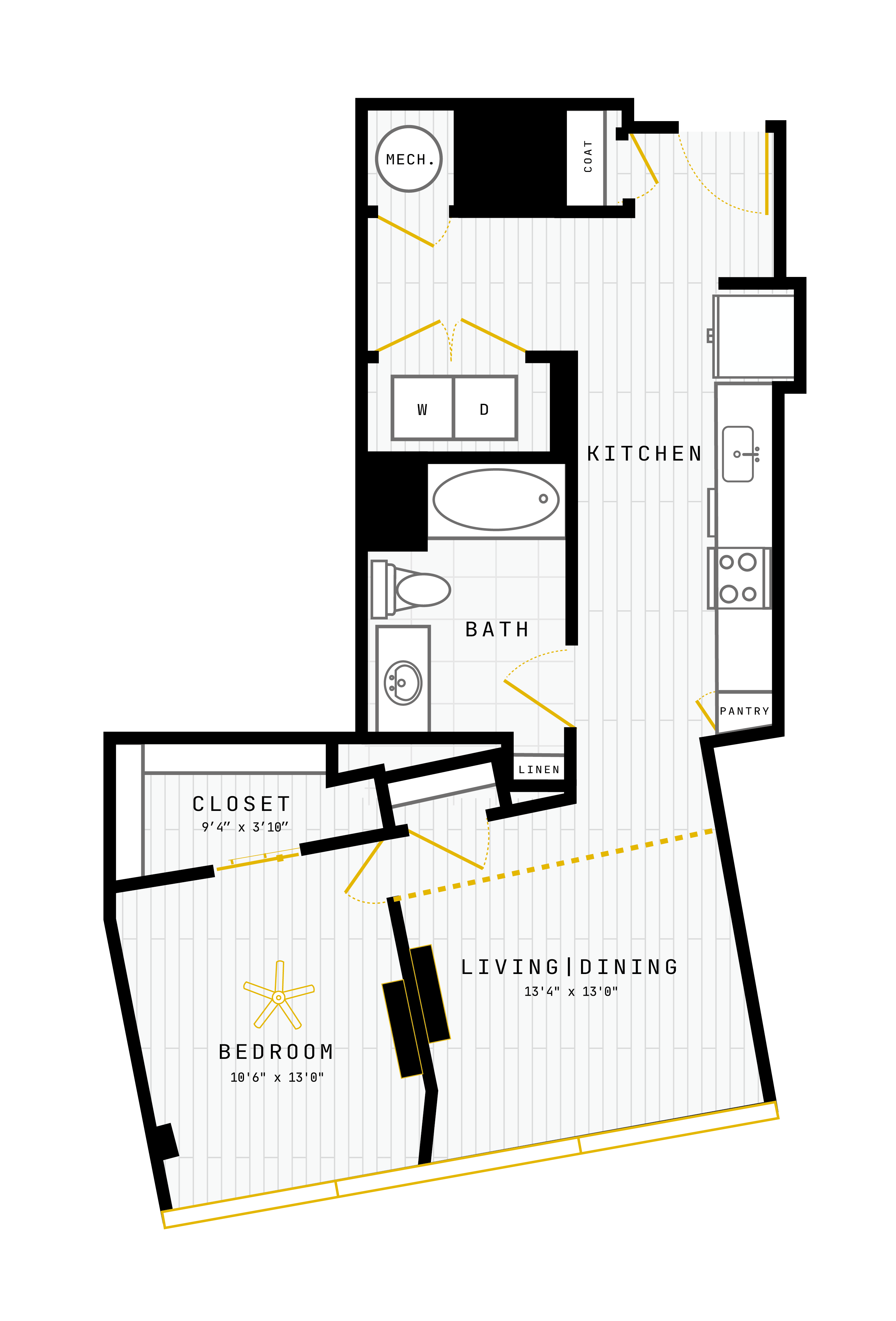 1 Bed/1 Bath-1BR-14 floor plan