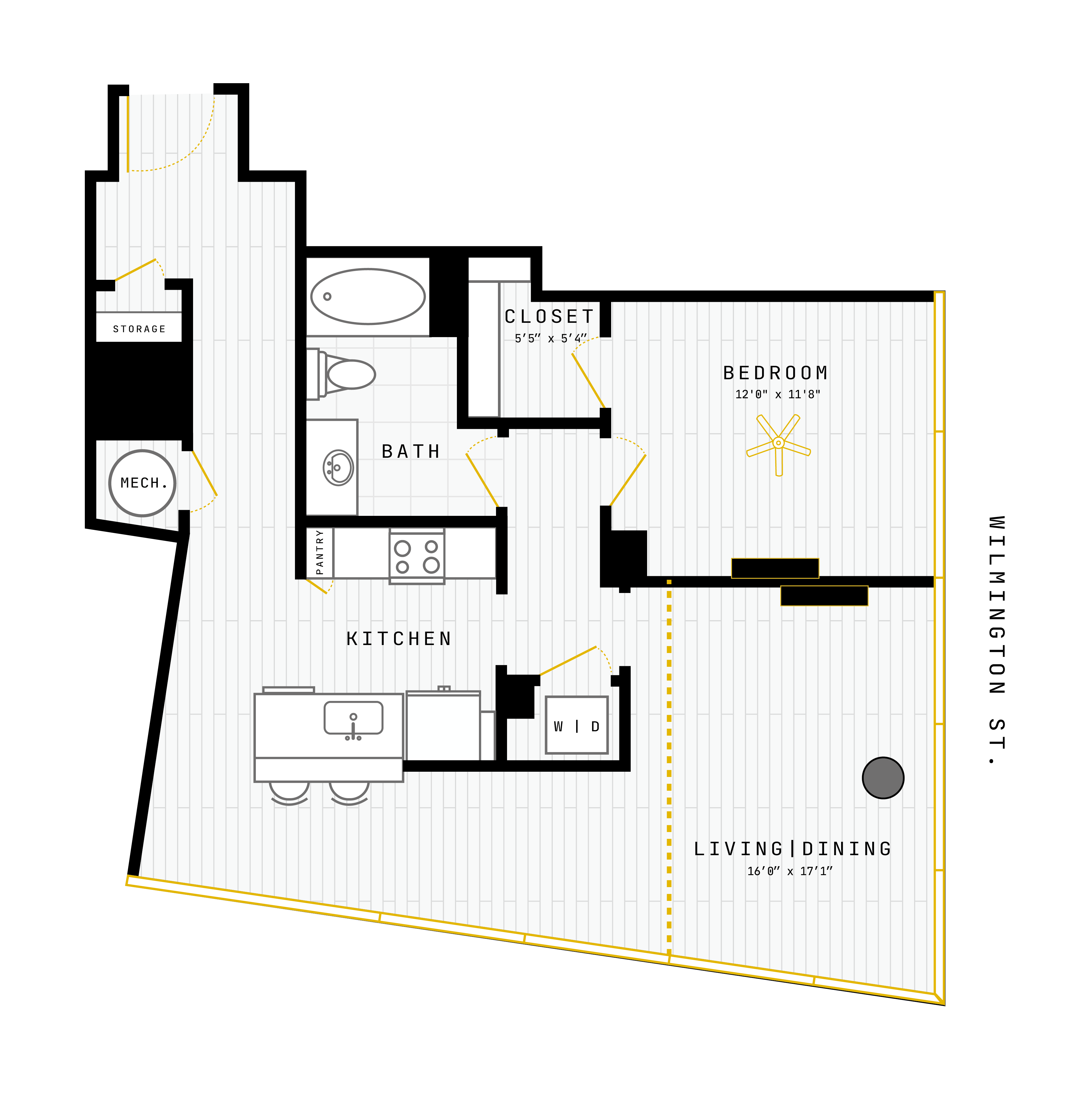 1 Bed/1 Bath-1BR-04 floor plan