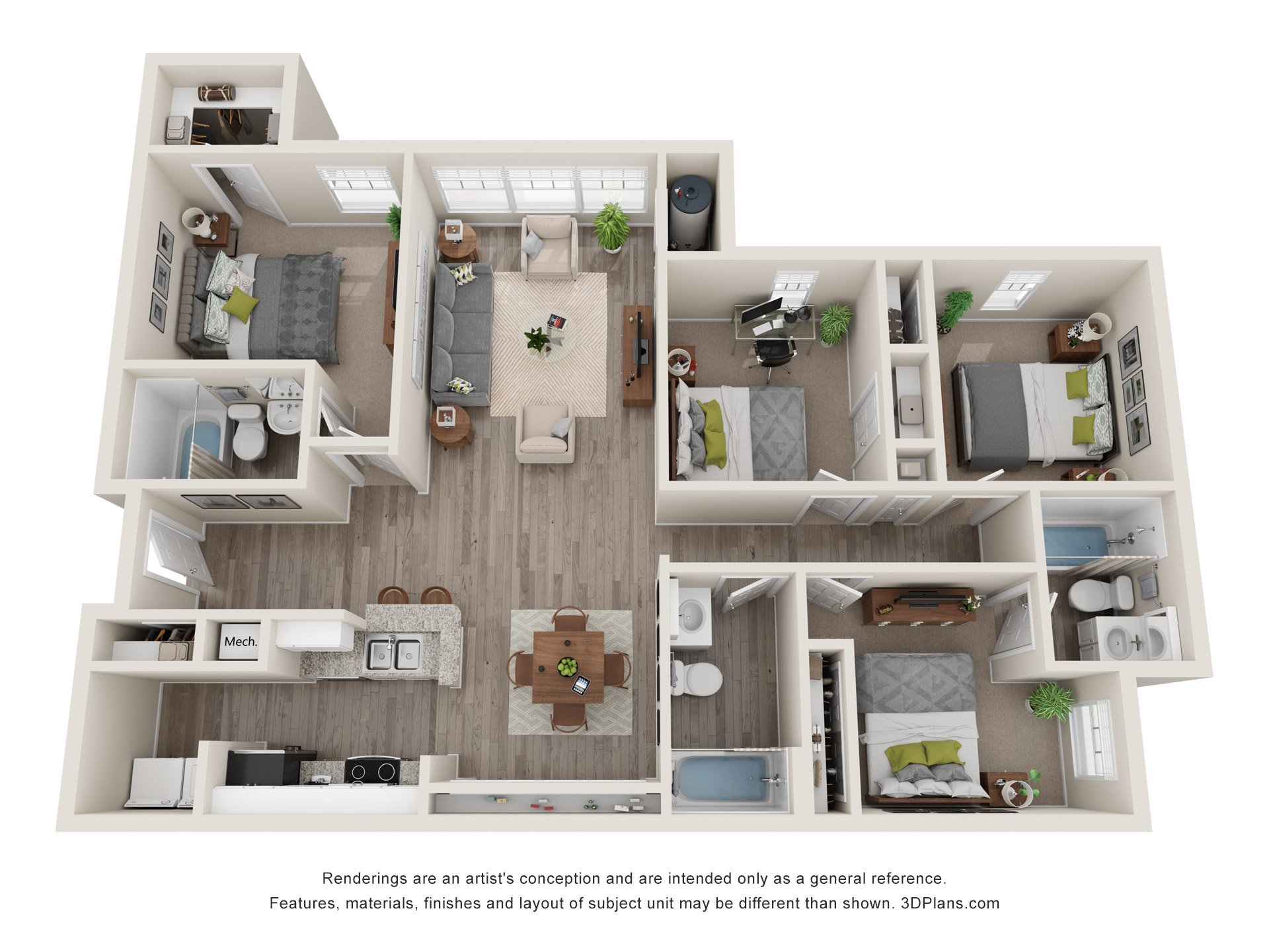 4x3 - The Mission floor plan