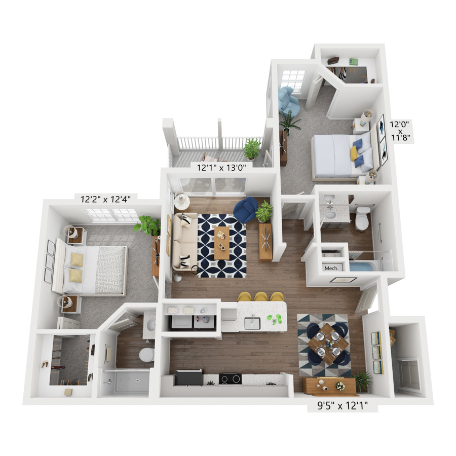 B1 Renovated floor plan