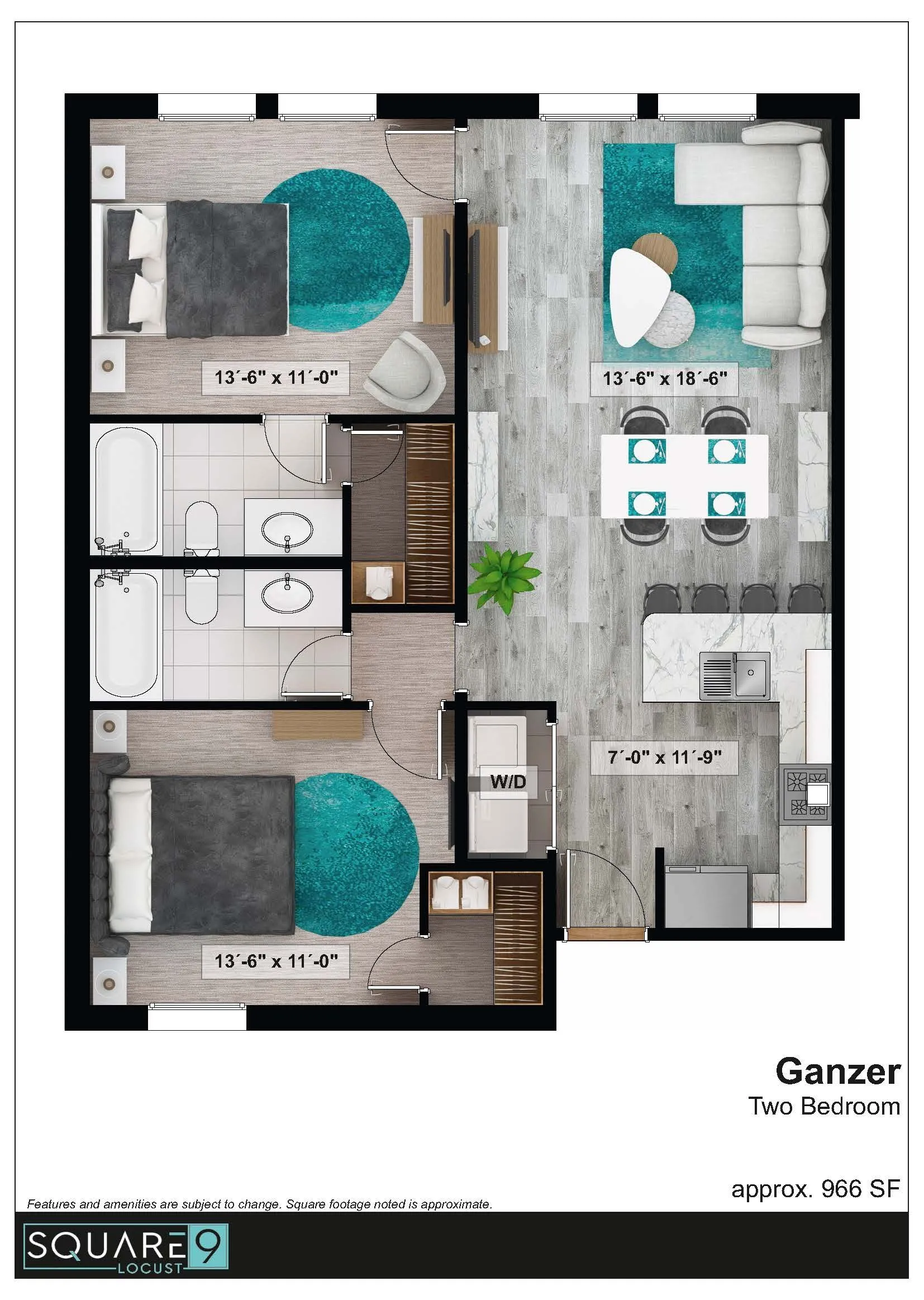 Locust - Ganzer floor plan