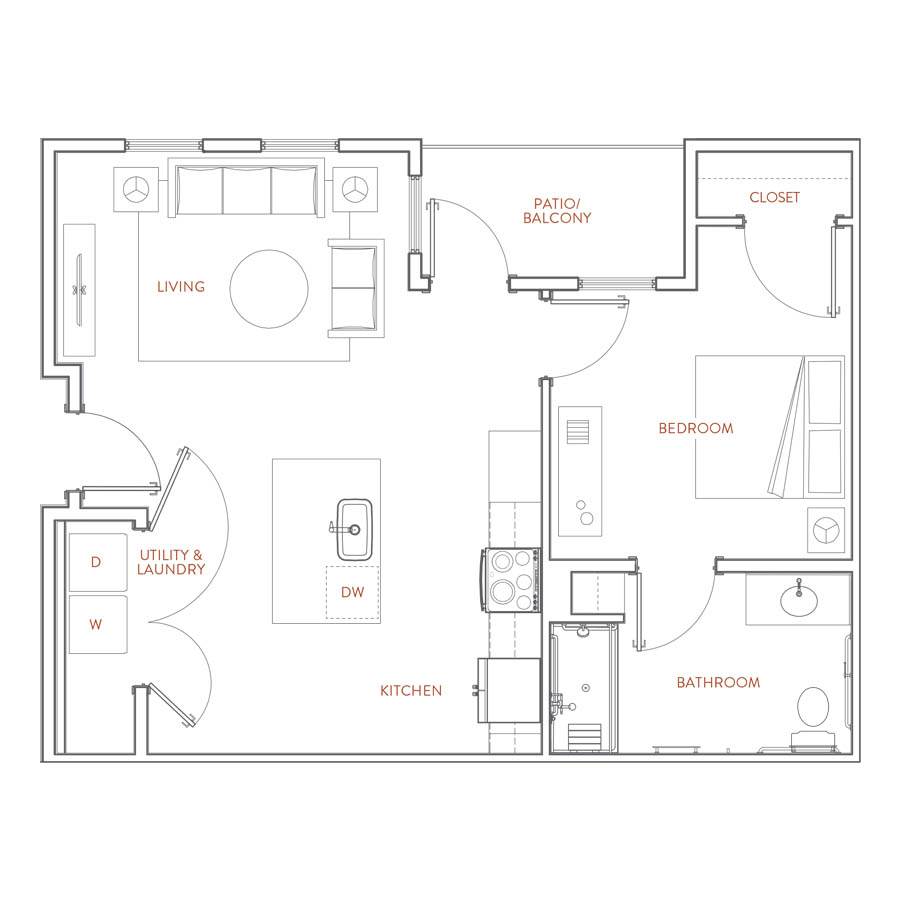 1A-HC floor plan