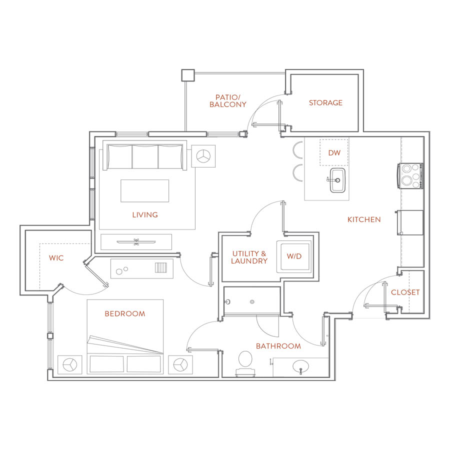 1B floor plan