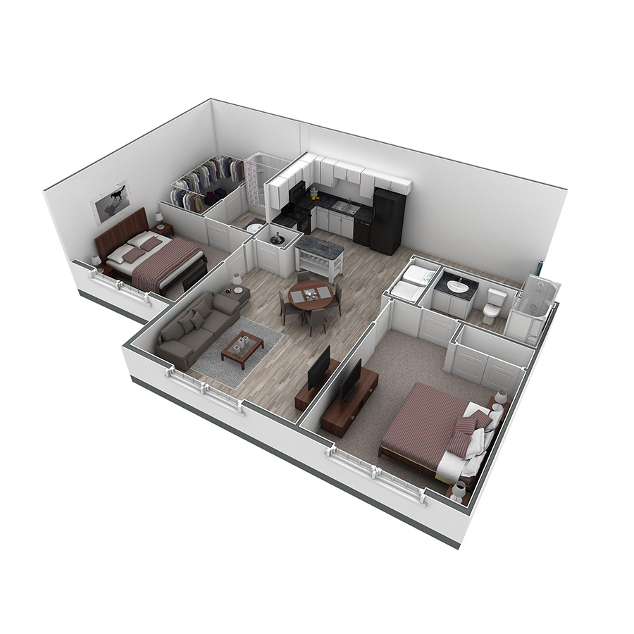 2-2 BR Retreat Overlook floor plan