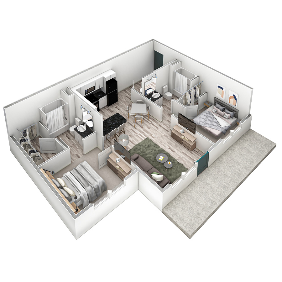 2-2 BR Premier Horizon Summit floor plan