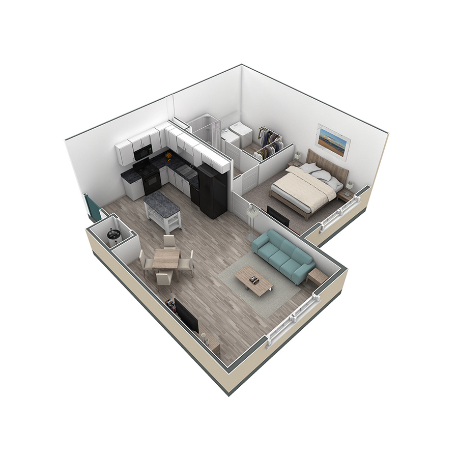 1 BR Retreat Overlook floor plan