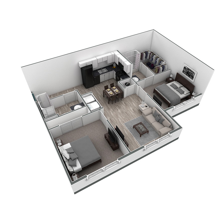 2-2 BR Horizon Overlook floor plan