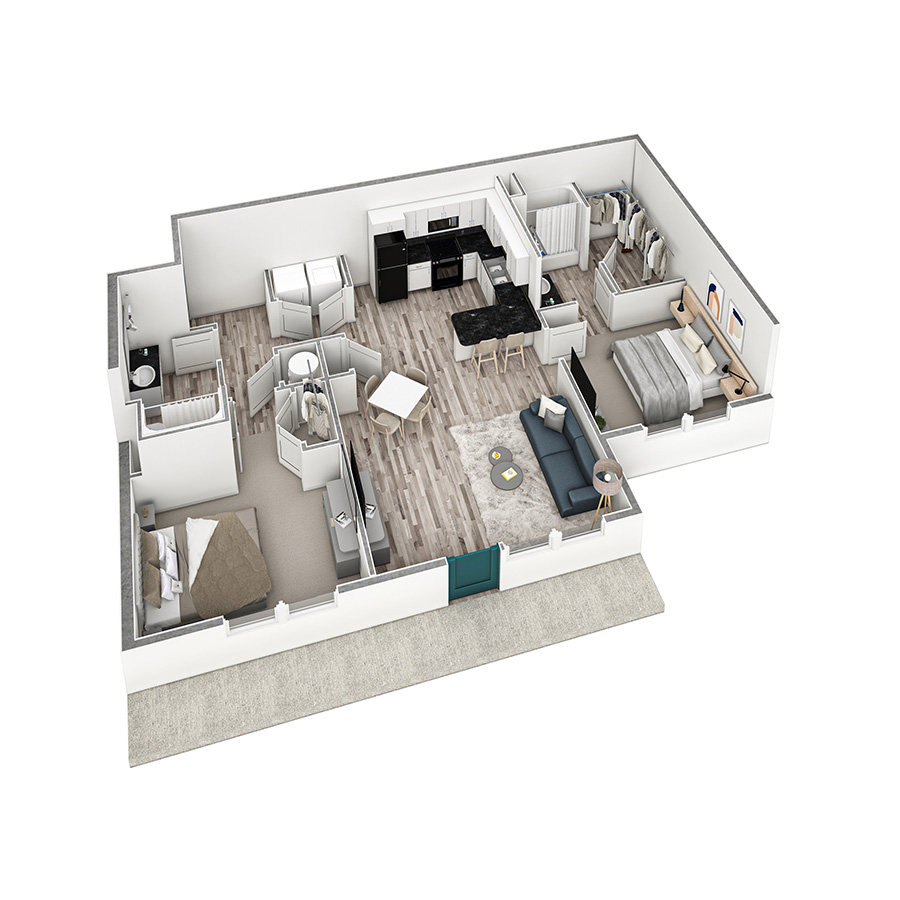 2-2 BR Premier Retreat Summit floor plan