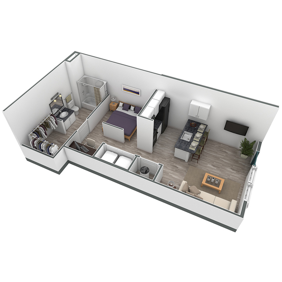 Studio Horizon Courtyard floor plan