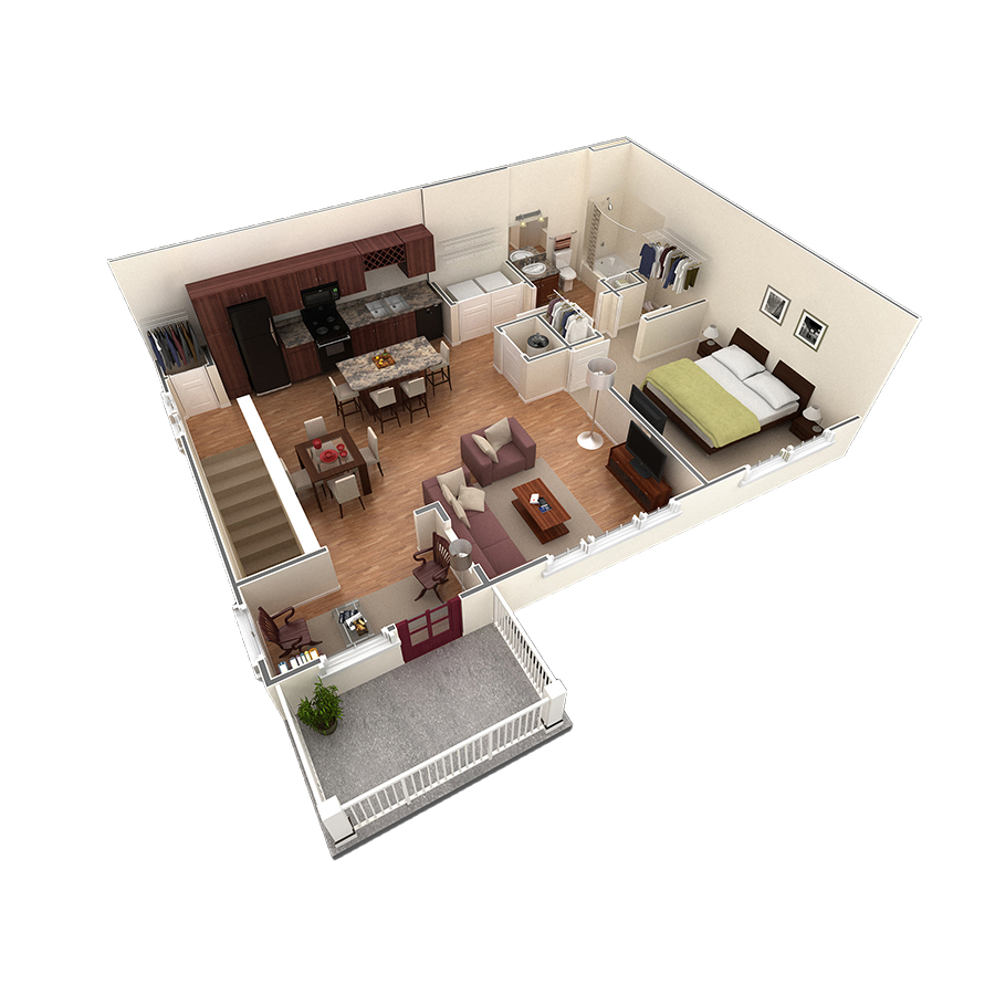 1 BR Grand Overlook floor plan