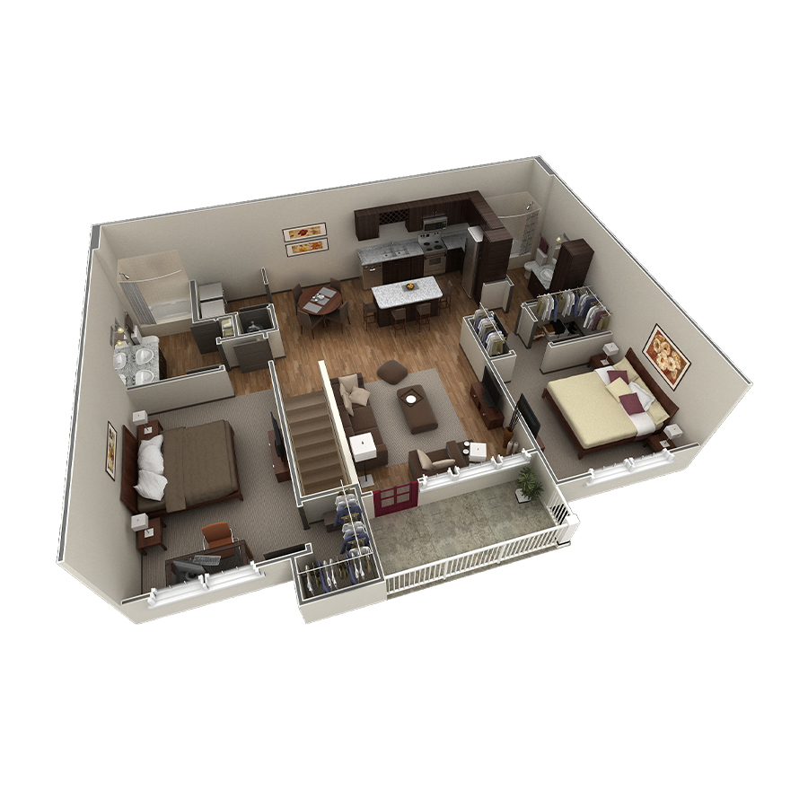 2 BR Grand Overlook floor plan