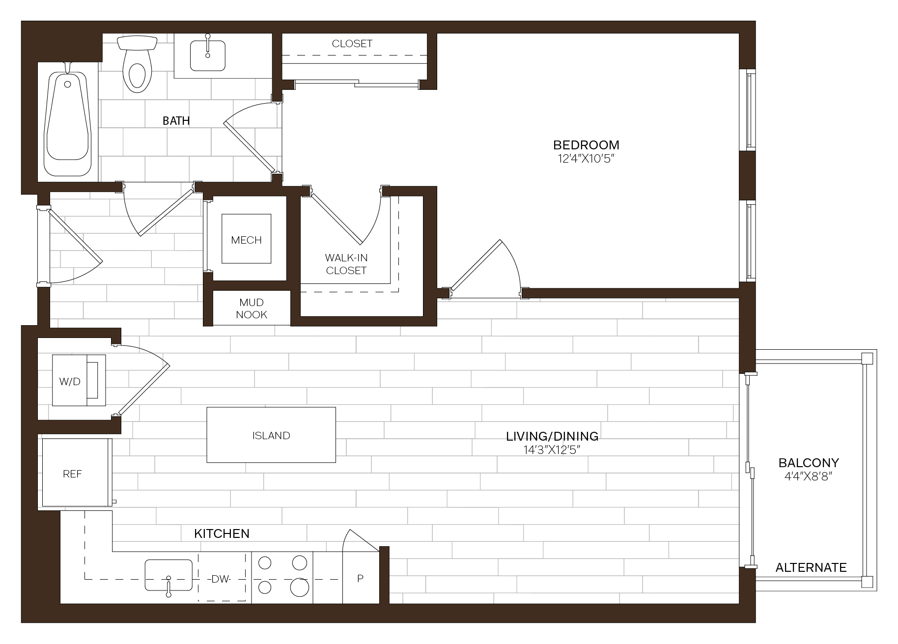 1 Bed/1 Bath-A4.3 floor plan