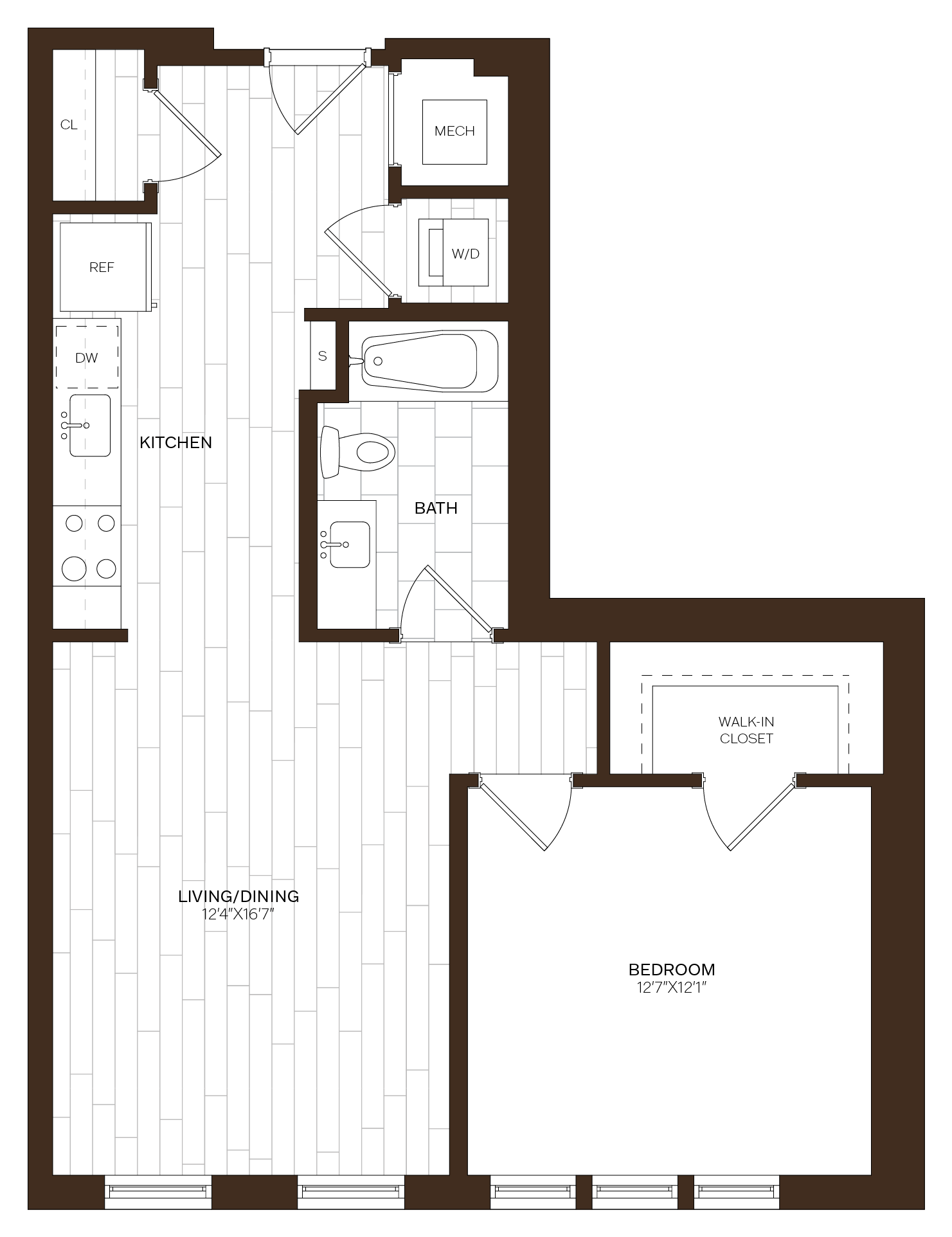 1 Bed/1 Bath-A10 floor plan
