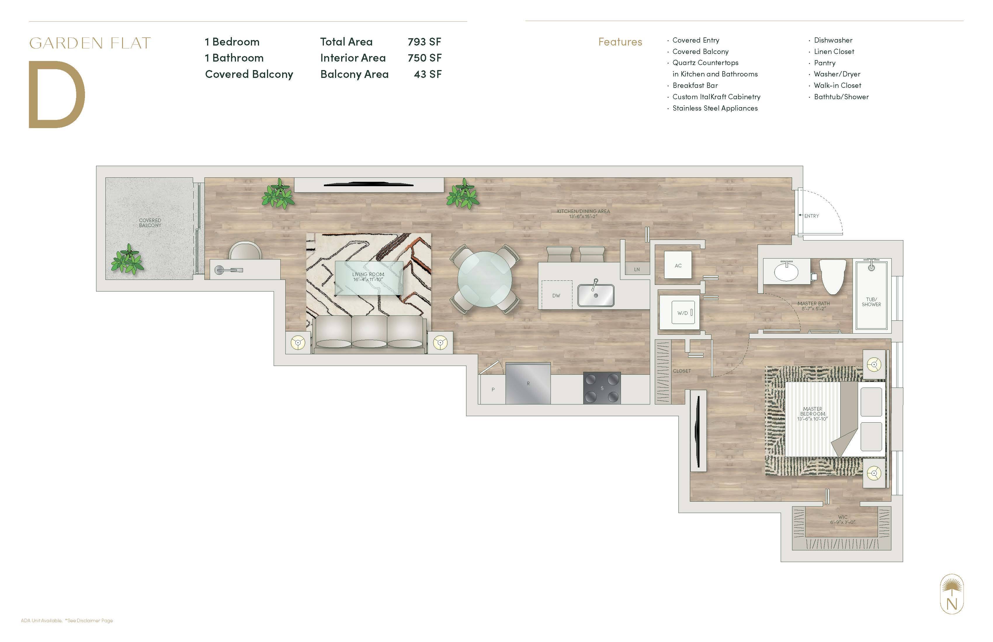 Garden Flat D floor plan