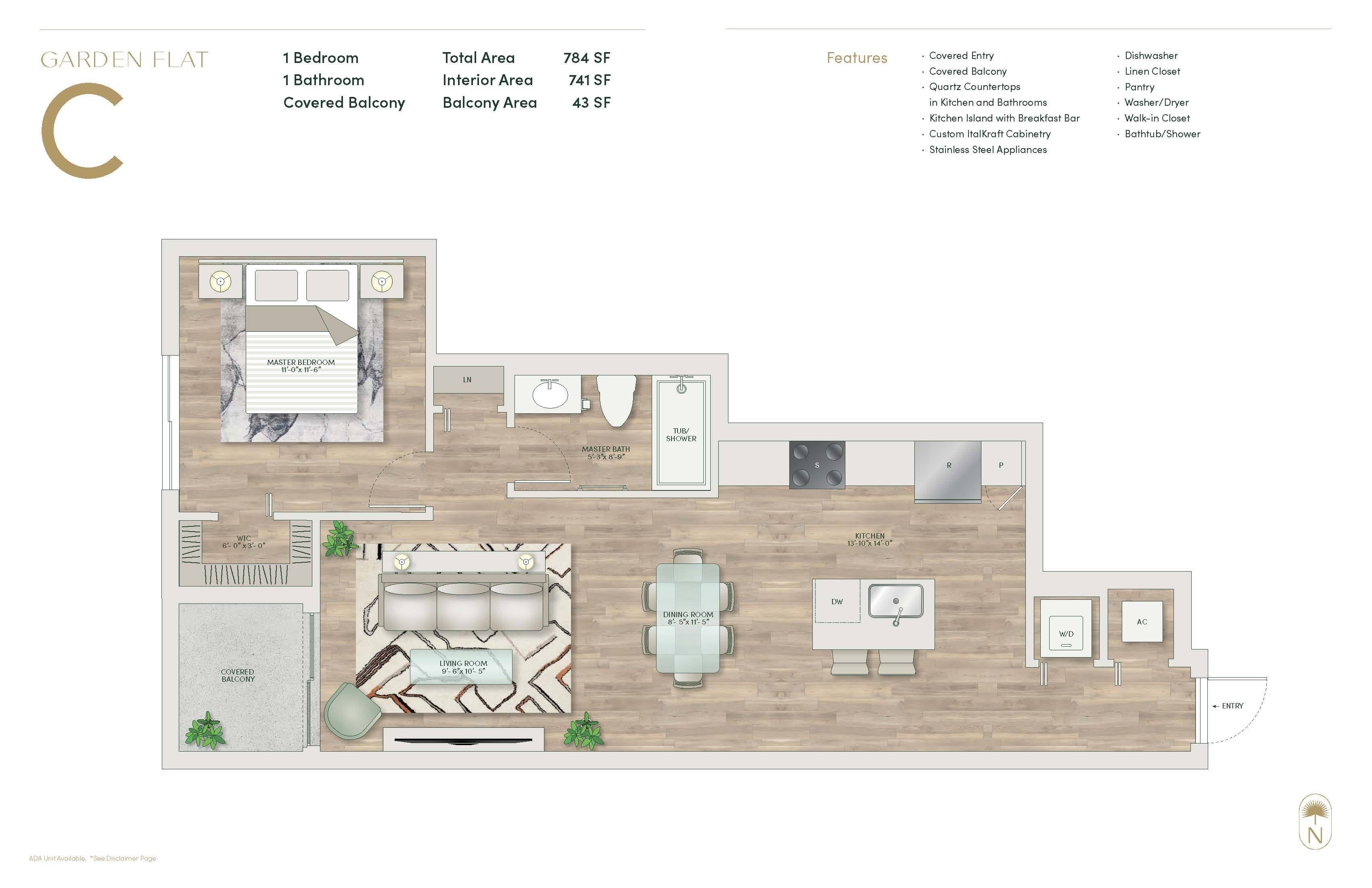 Garden Flat C floor plan