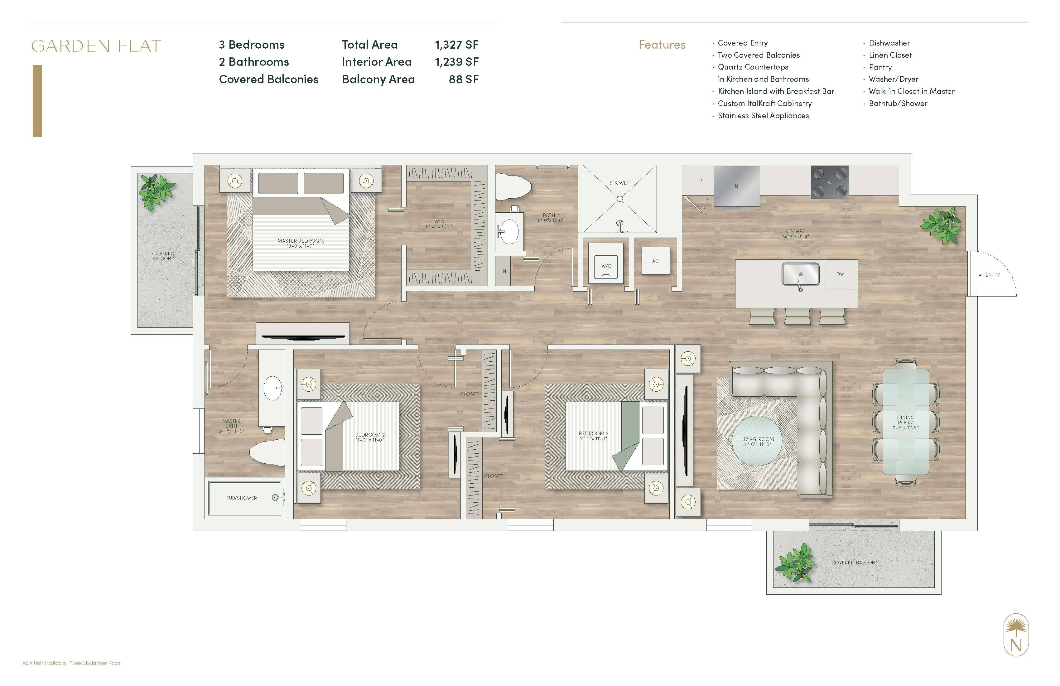 Garden Flat I floor plan