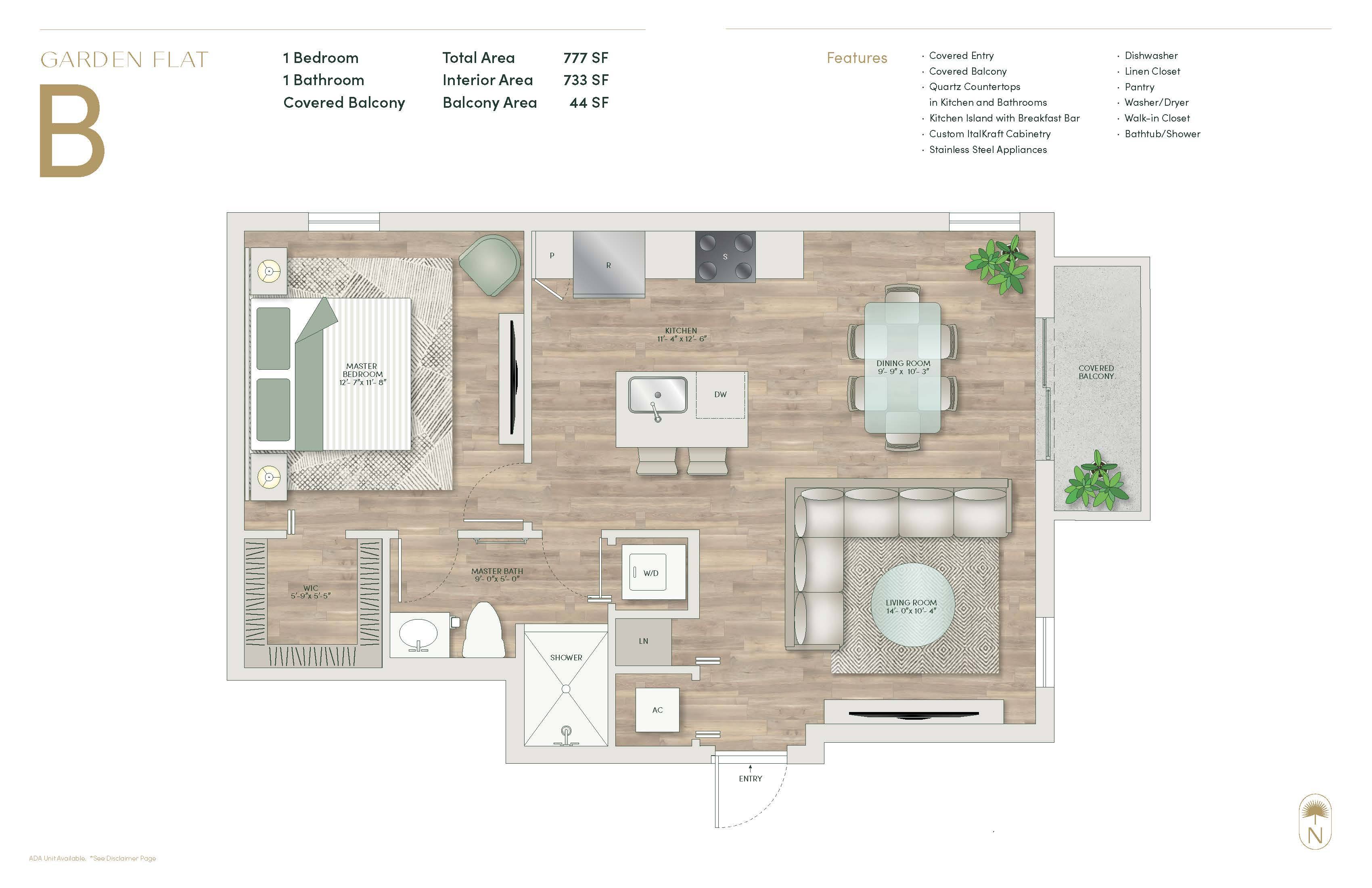 Garden Flat B floor plan