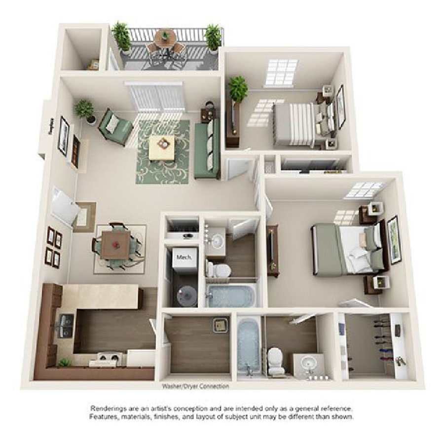 Two Bedroom floor plan