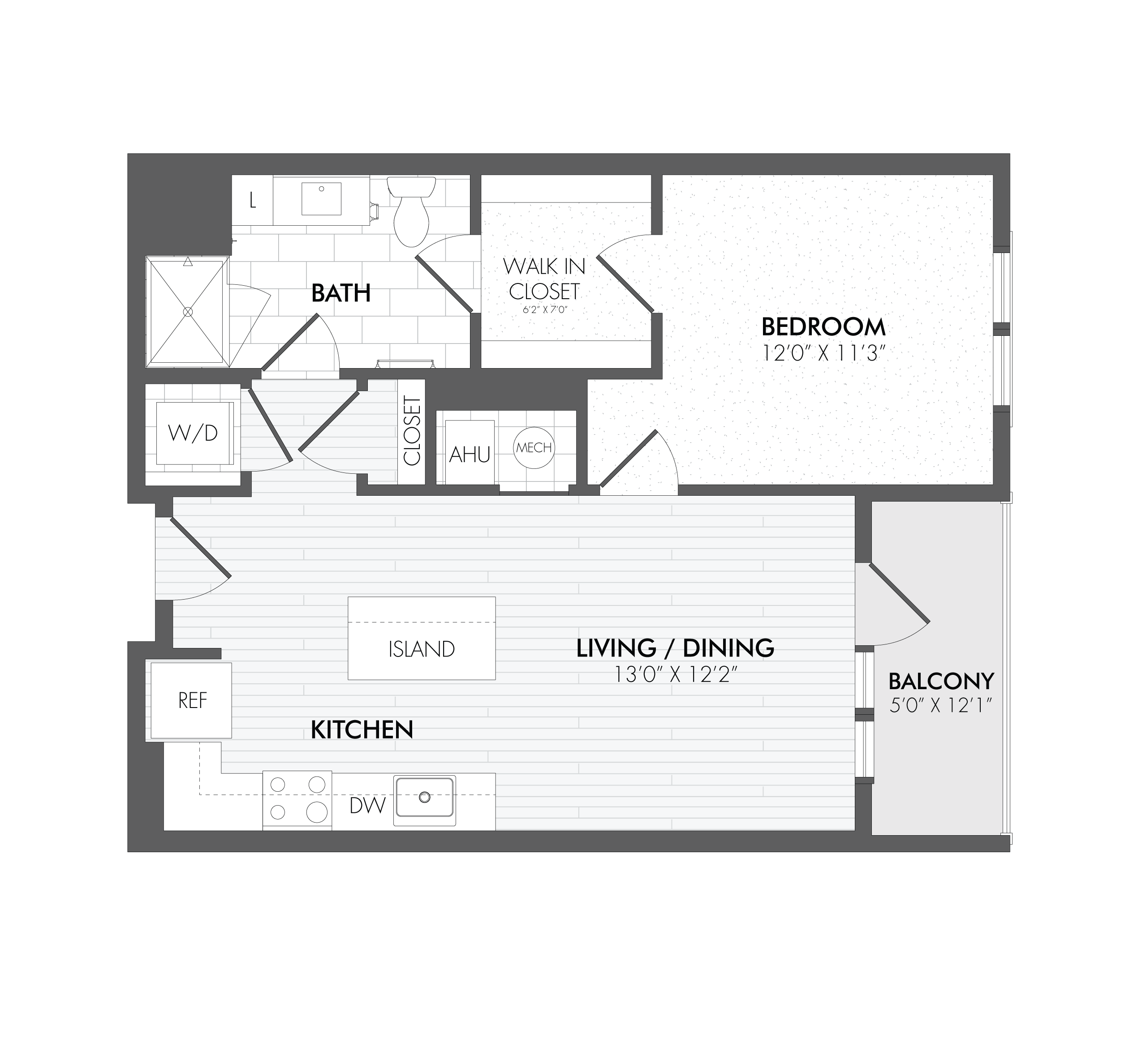 1 Bed/1 Bath-A1 floor plan