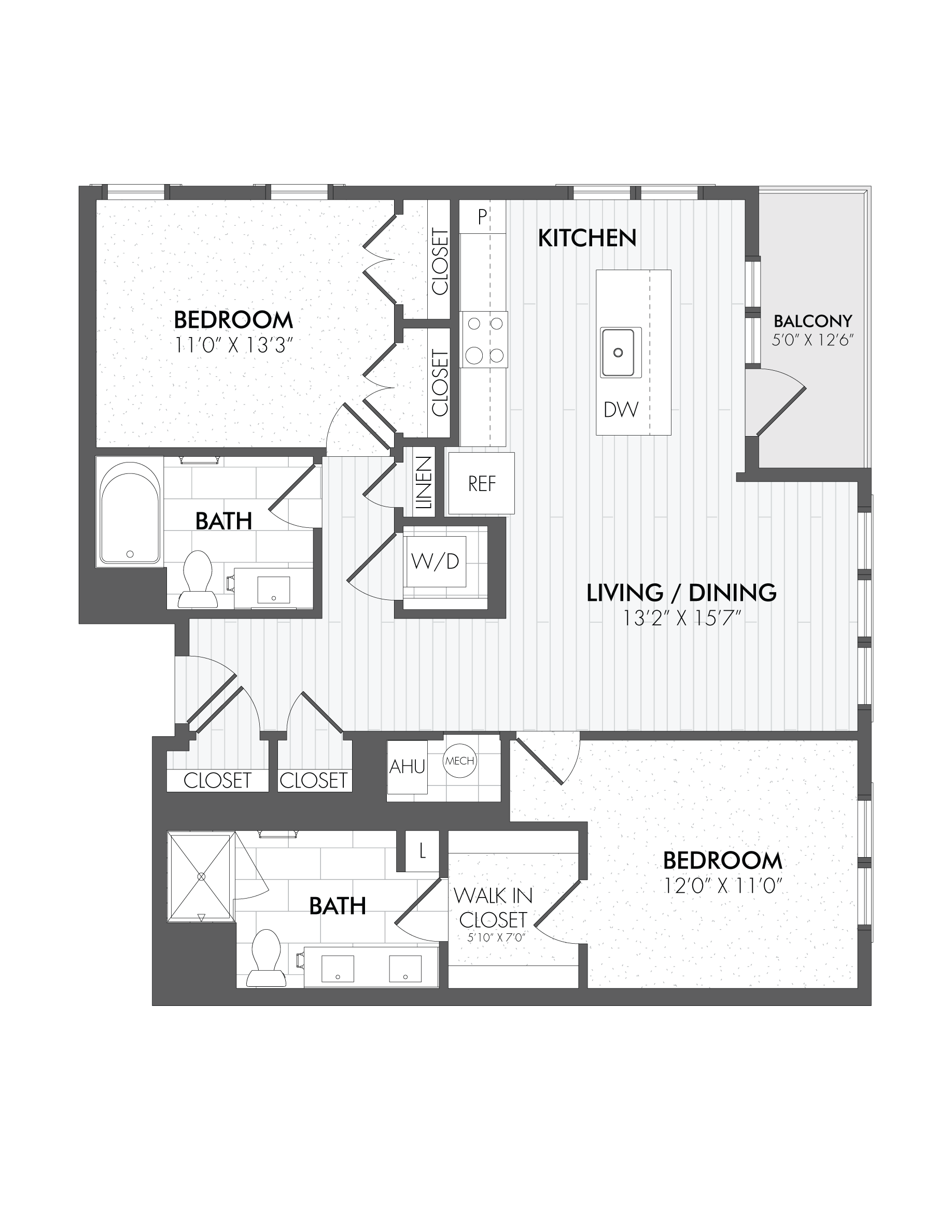 2 Bed/2 Bath-B4 floor plan