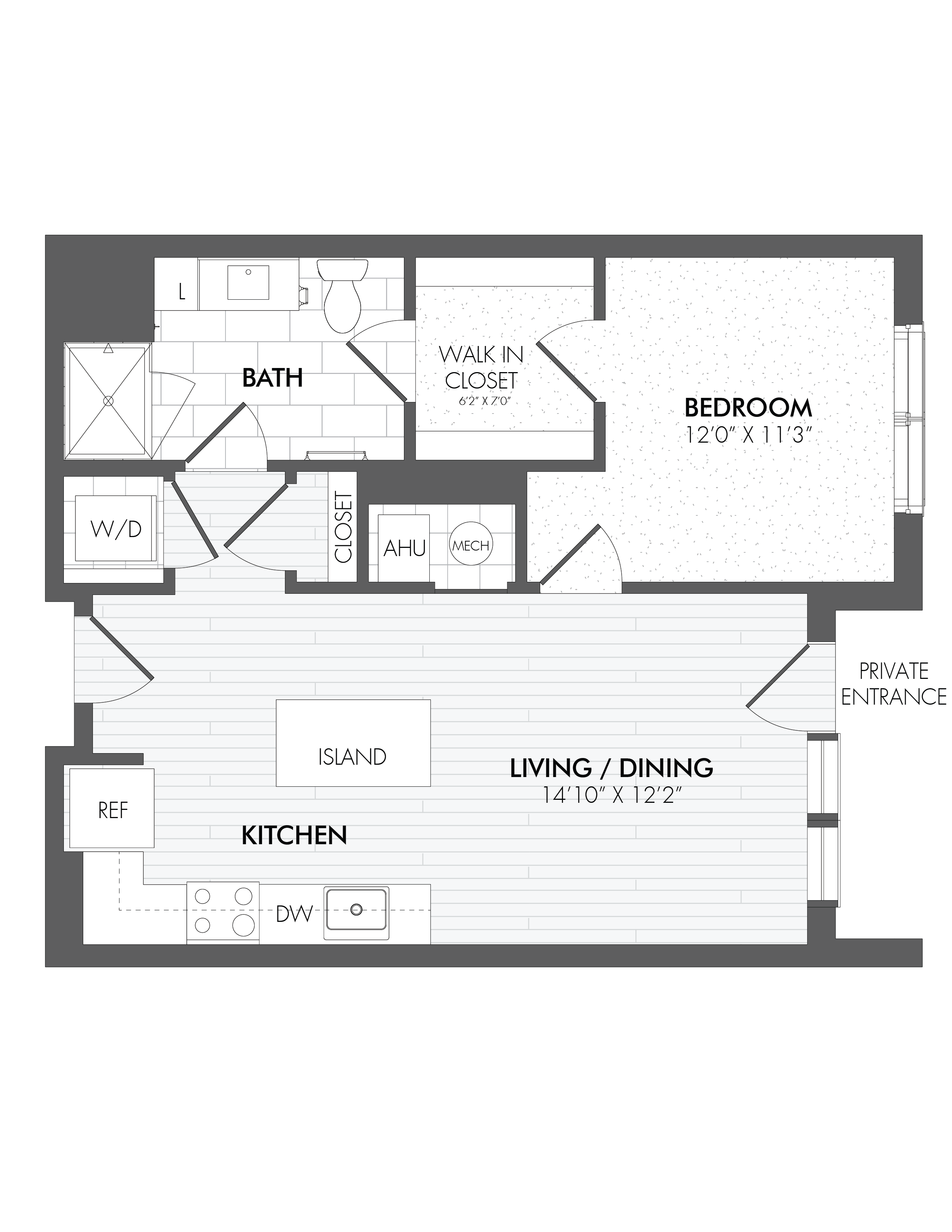 1 Bed/1 Bath-A5 floor plan