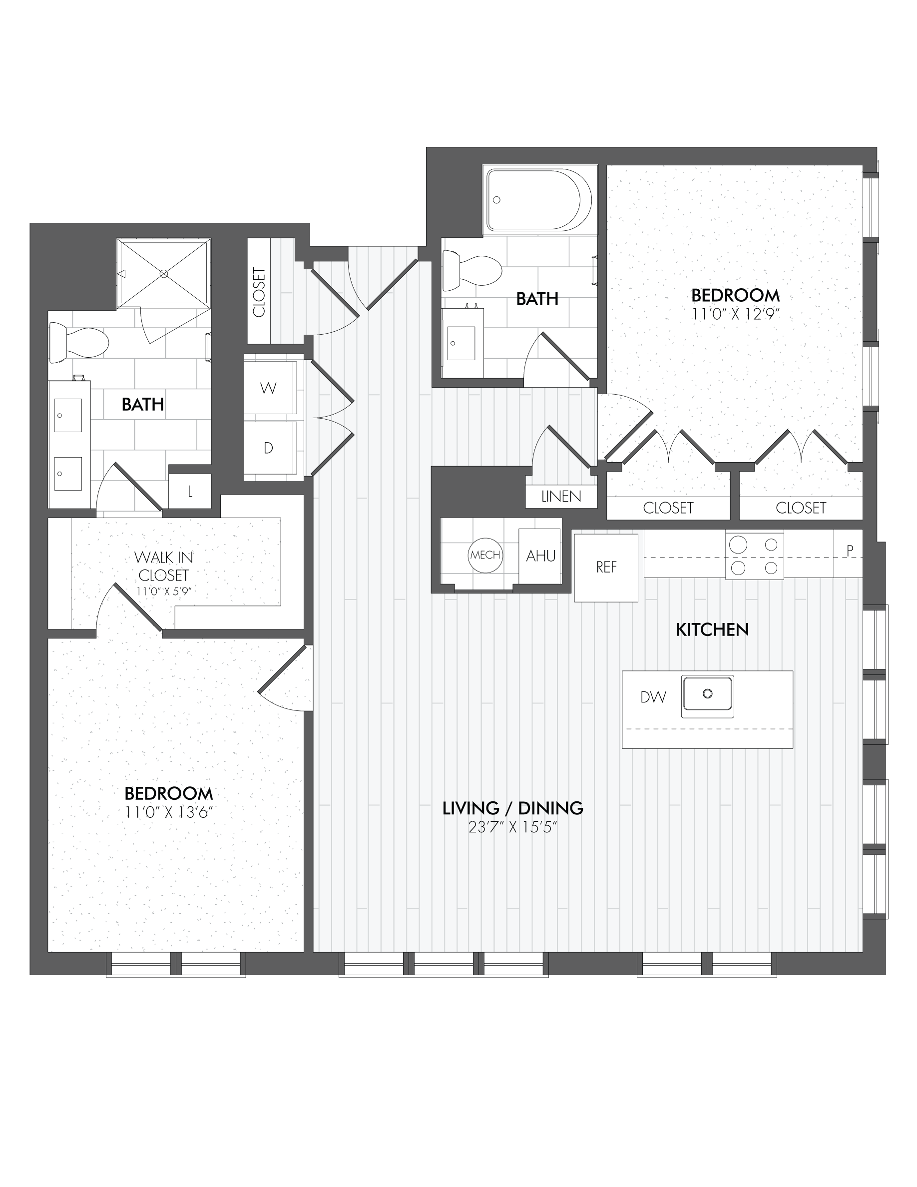 2 Bed/2 Bath-B9 floor plan