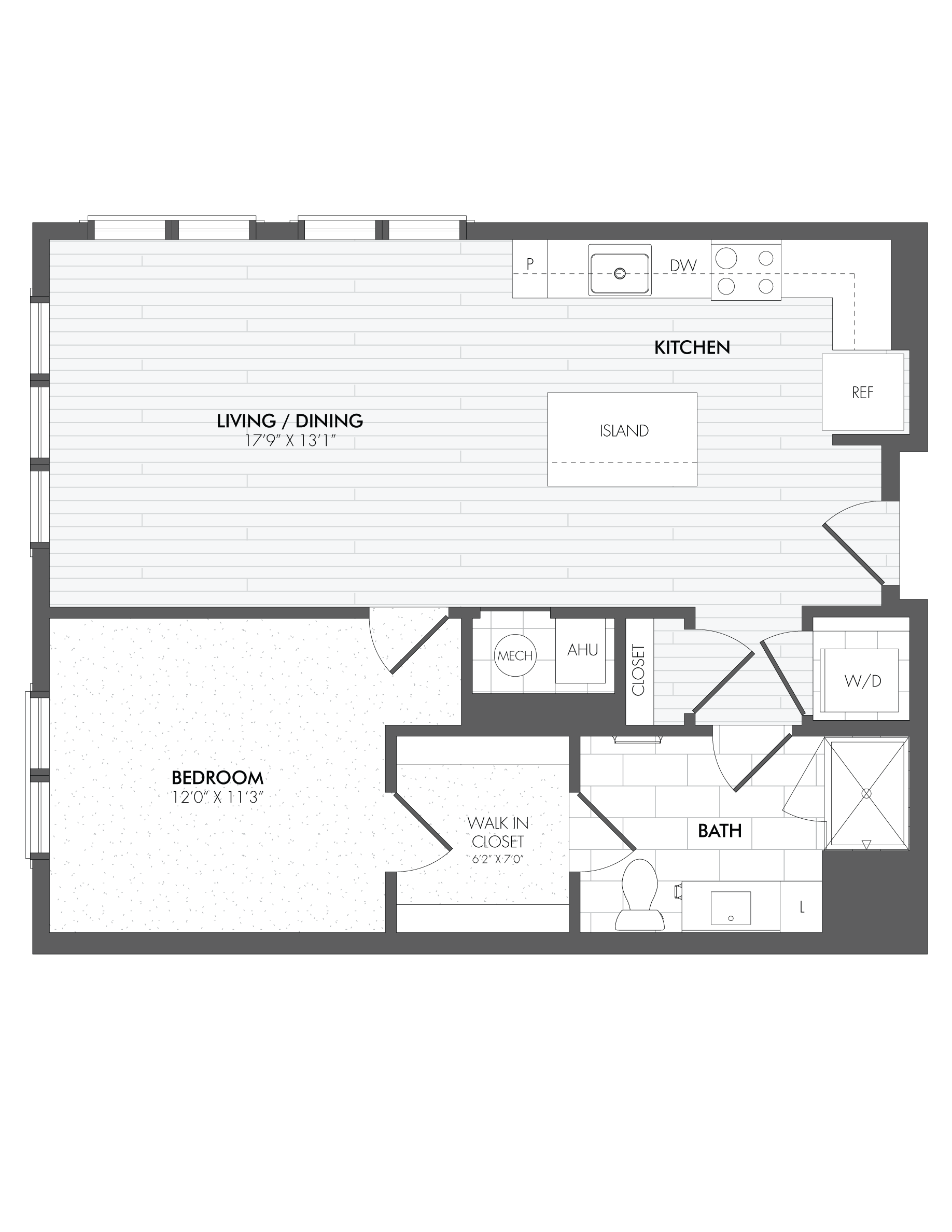 1 Bed/1 Bath-A10 floor plan