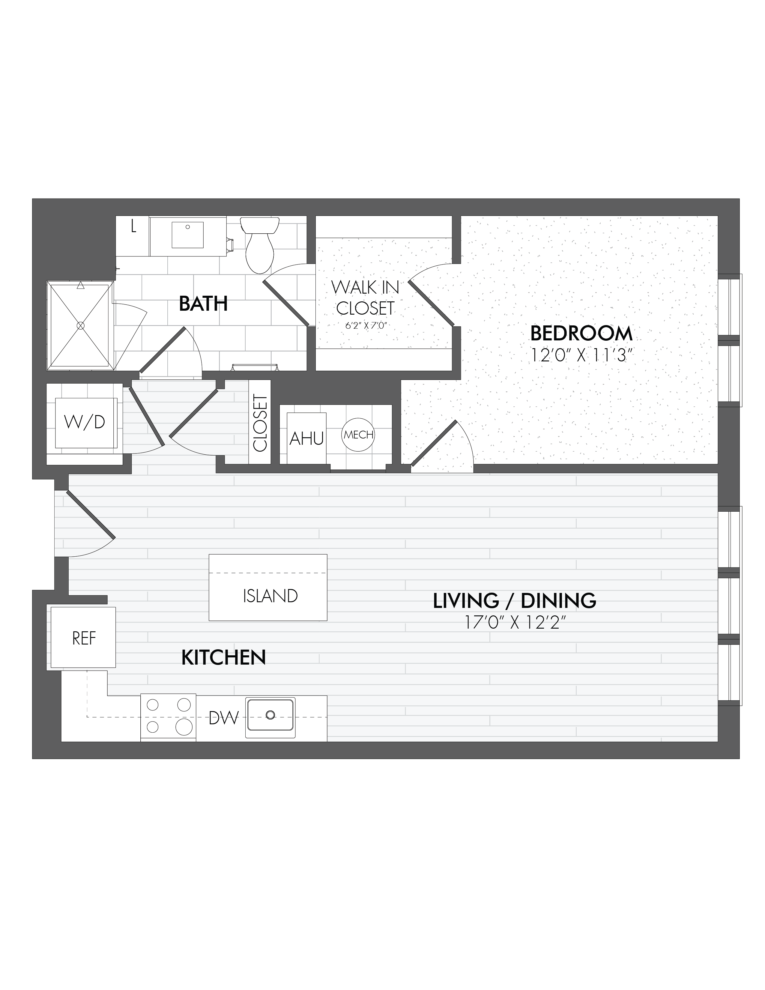 1 Bed/1 Bath-A8 floor plan