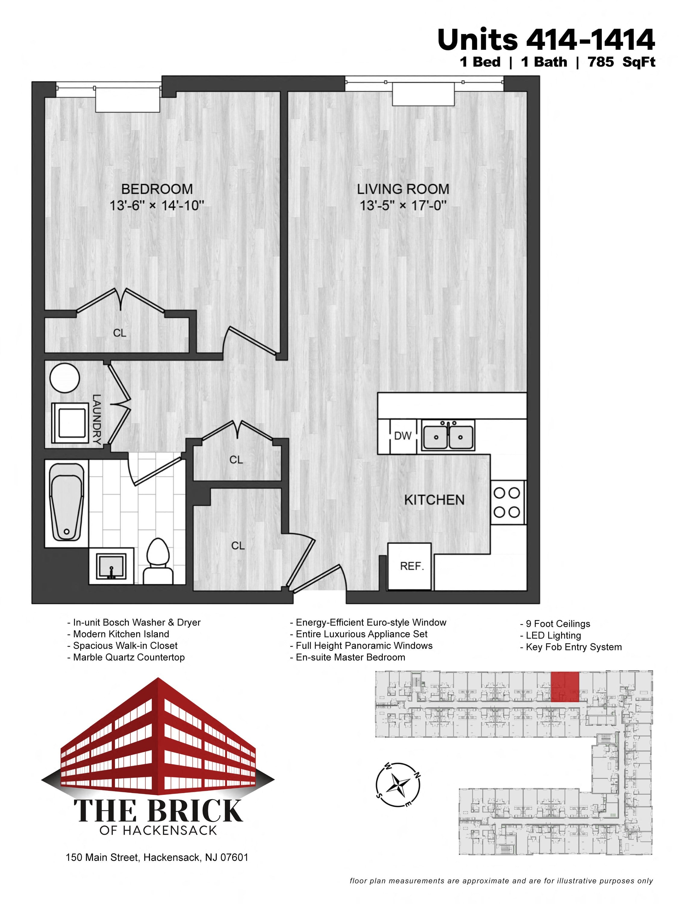1 Bed/1 Bath-785 floor plan