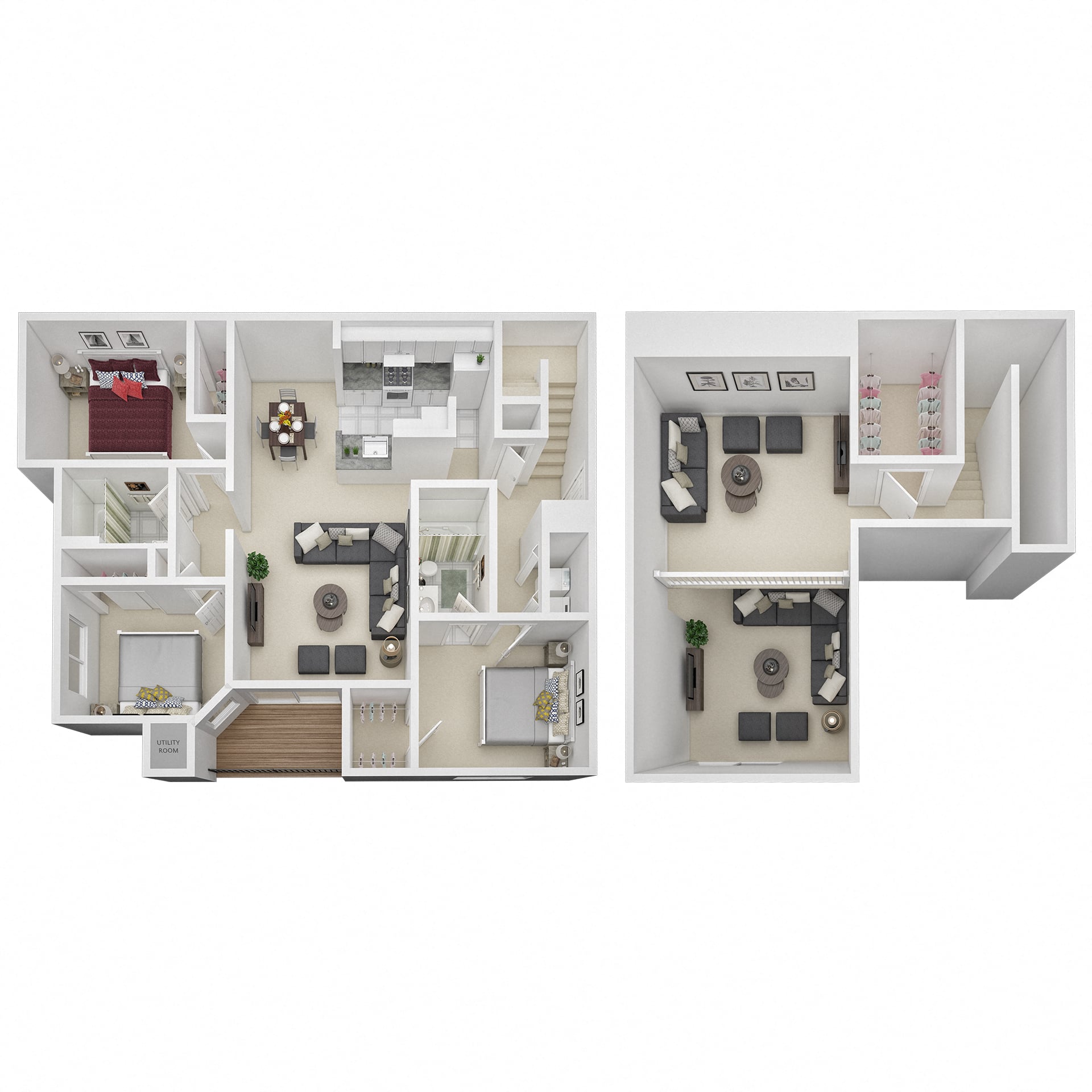 3 Bed 2 Bath Loft - CL1 floor plan