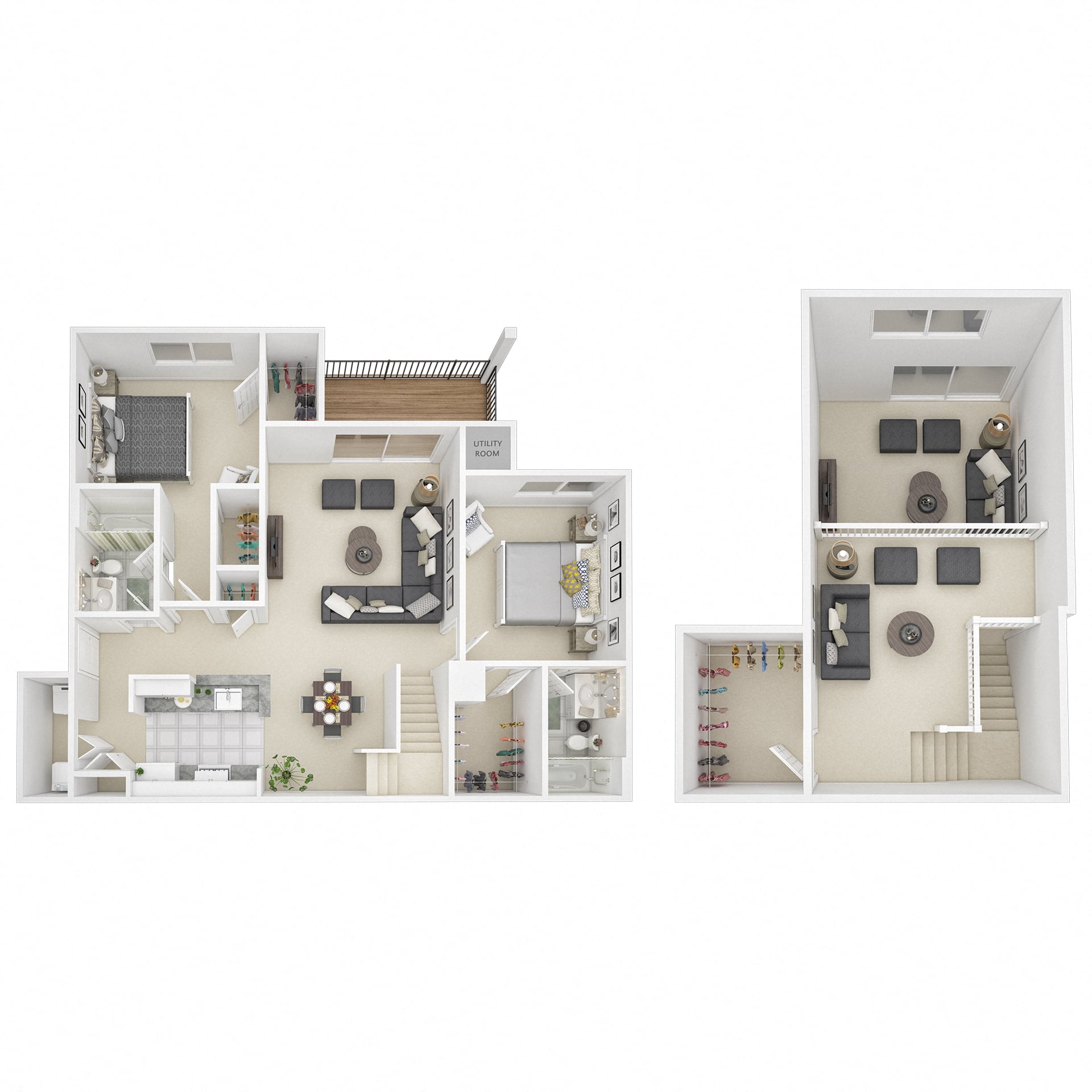 2 Bed 2 Bath Loft - BL2 floor plan