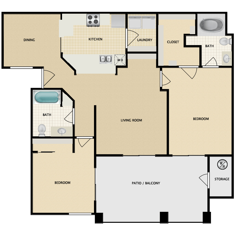 Gullwing floor plan