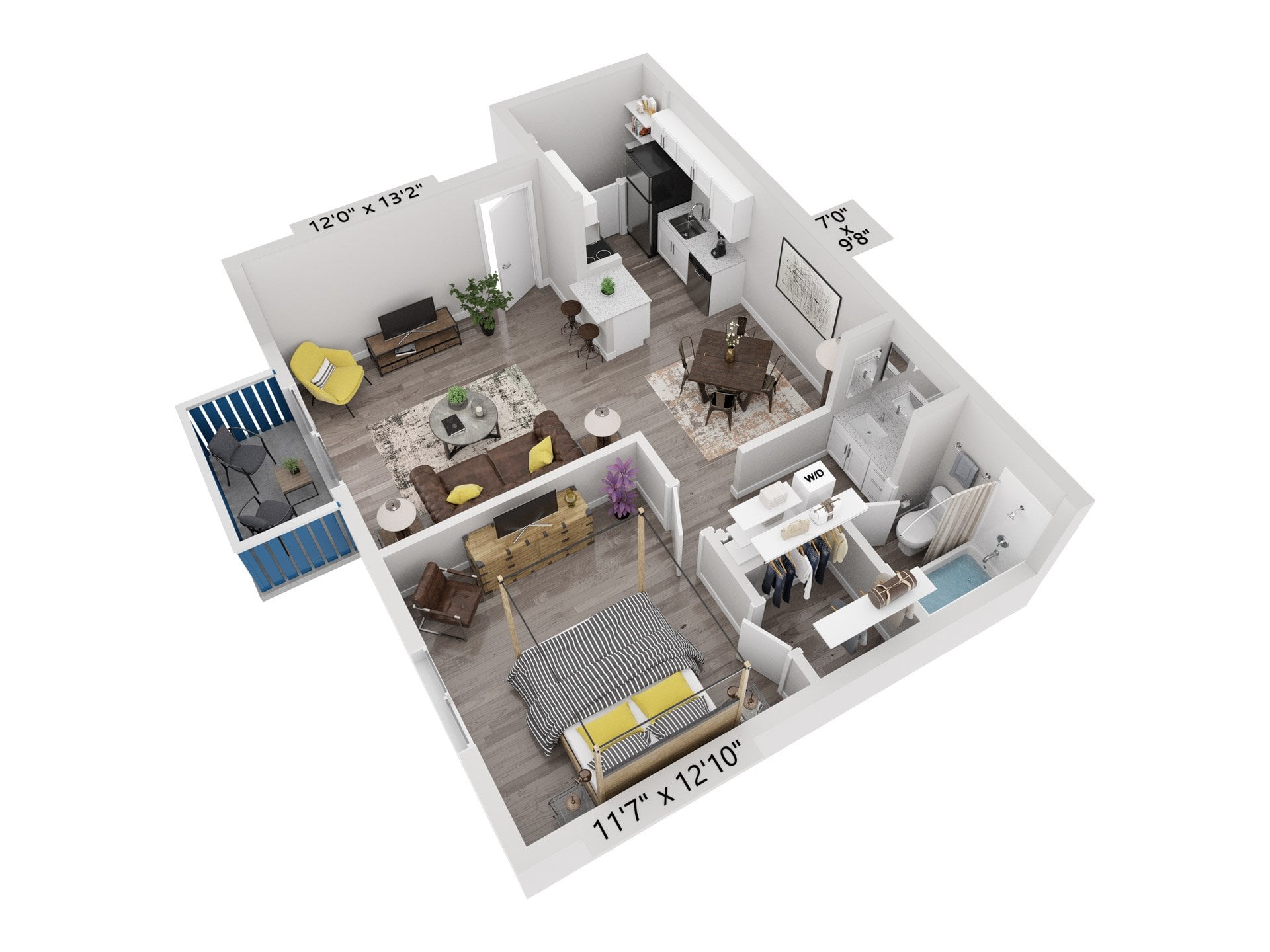 A3 | 1x1 | Large floor plan