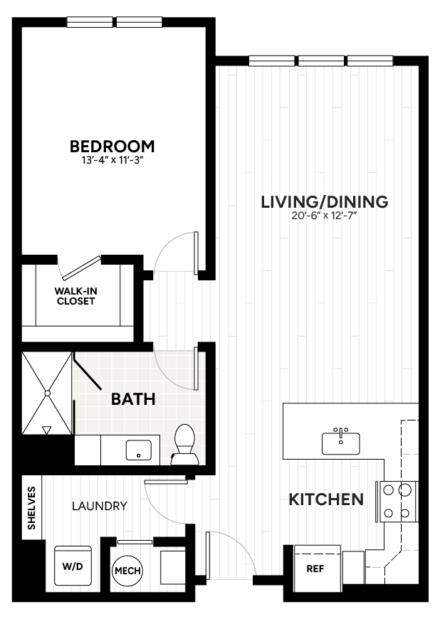 1 Bed/1 Bath-A5 floor plan