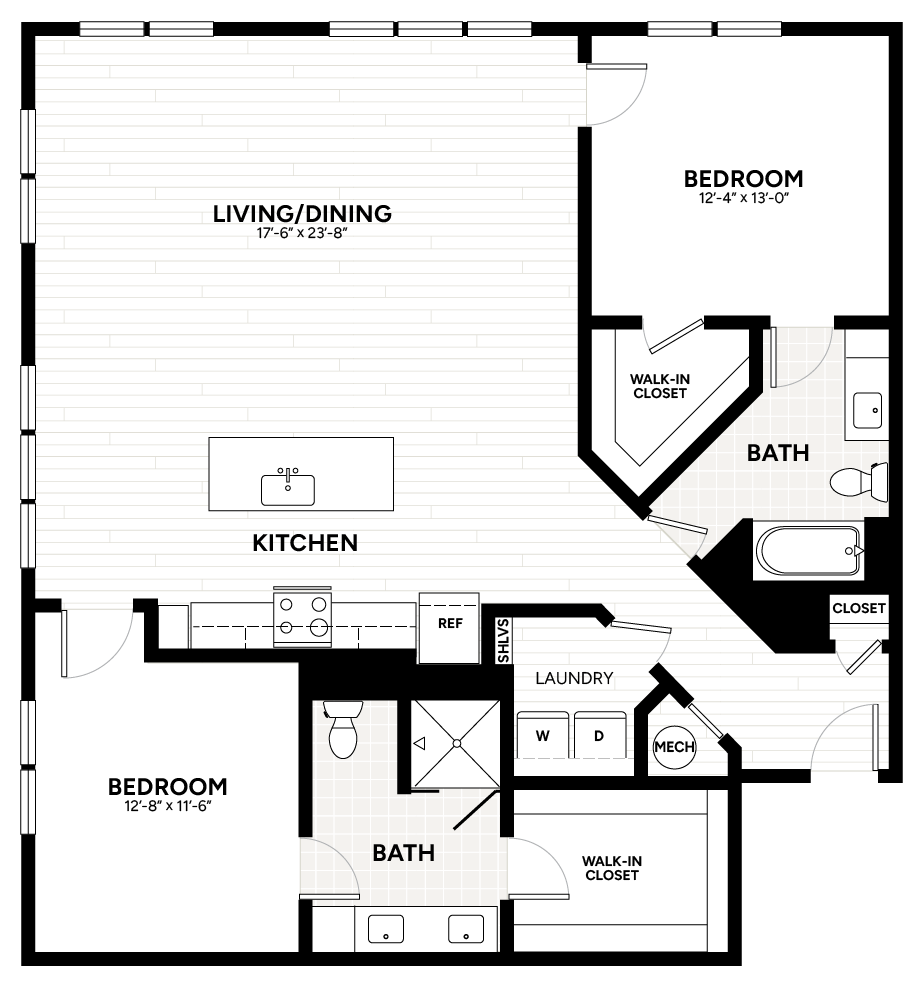 2 Bed/2 Bath-B14 floor plan
