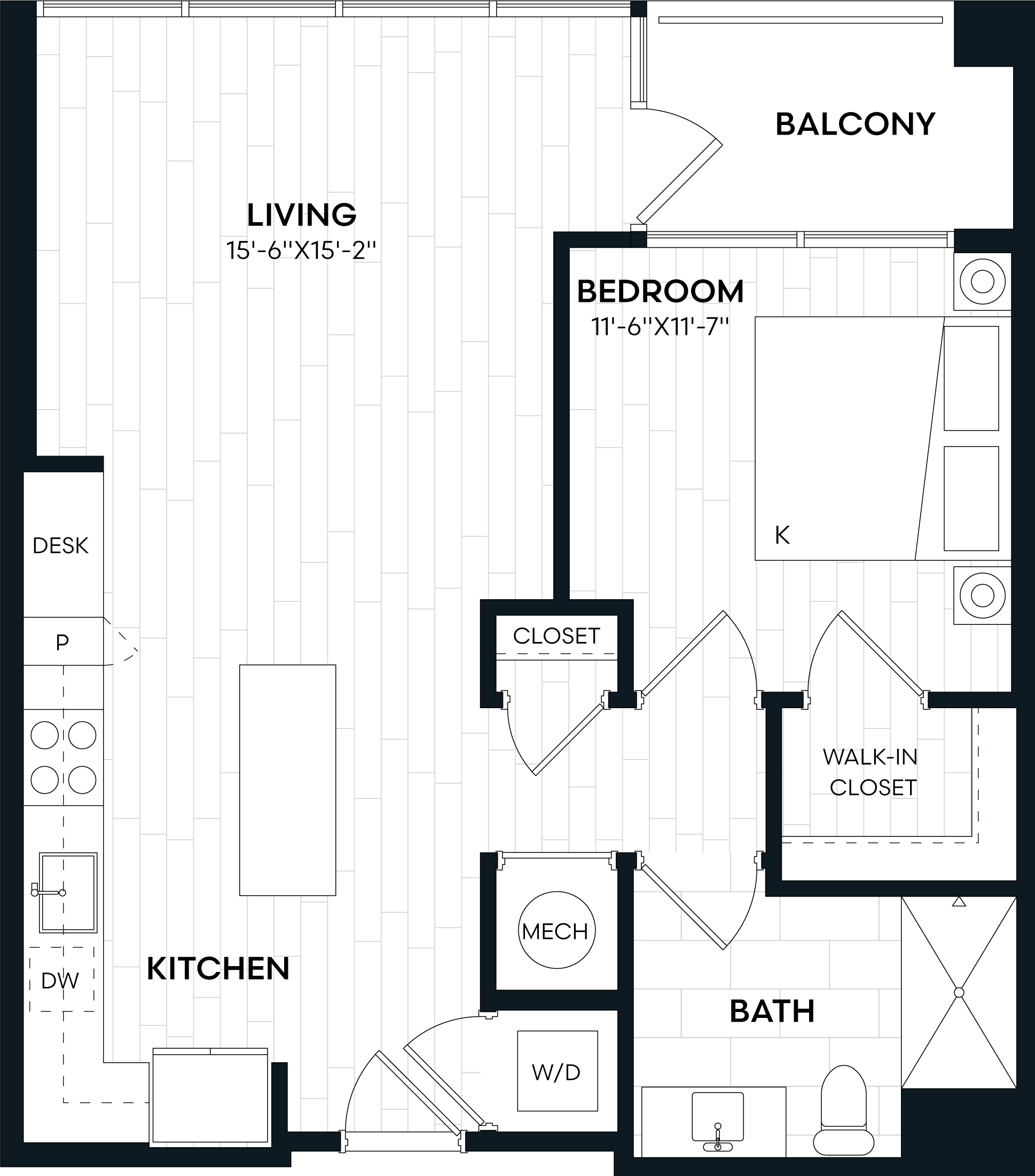 1 Bed/1 Bath-1L1(1) ALT floor plan