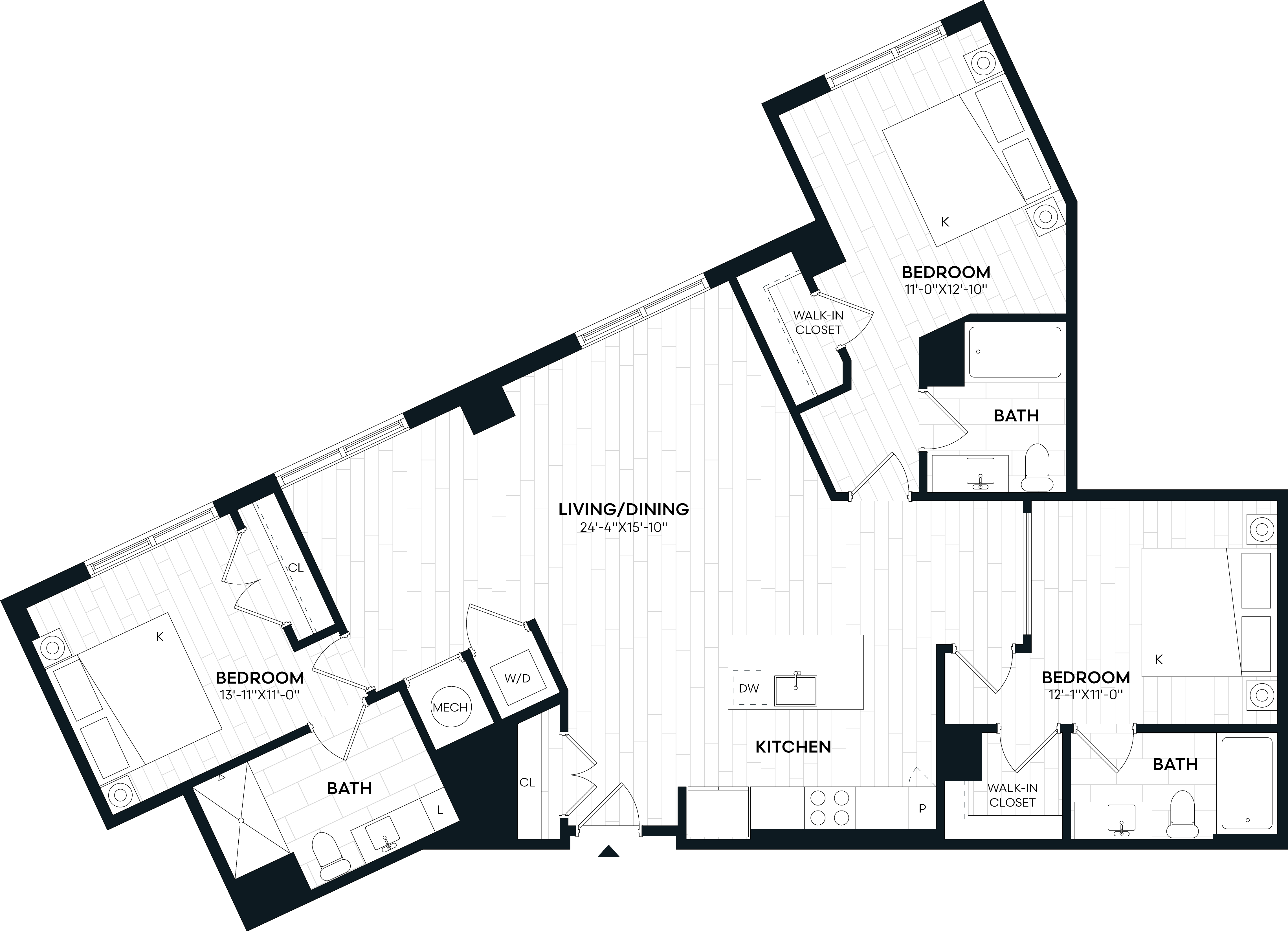 3 Bed/3 Bath-3J1 floor plan