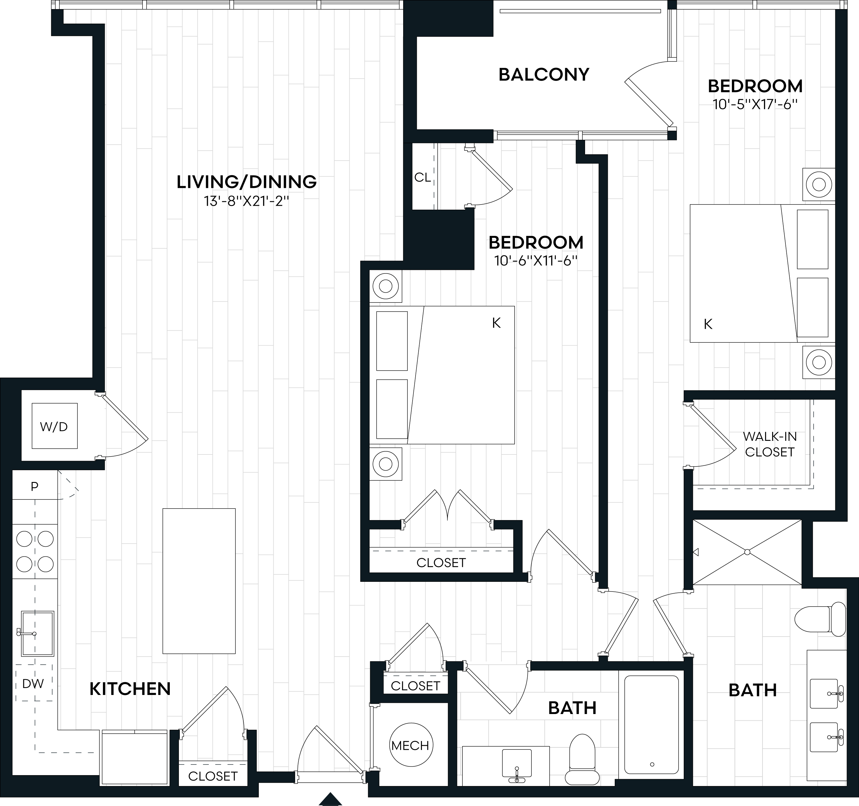 2 Bed/2 Bath-2Q floor plan
