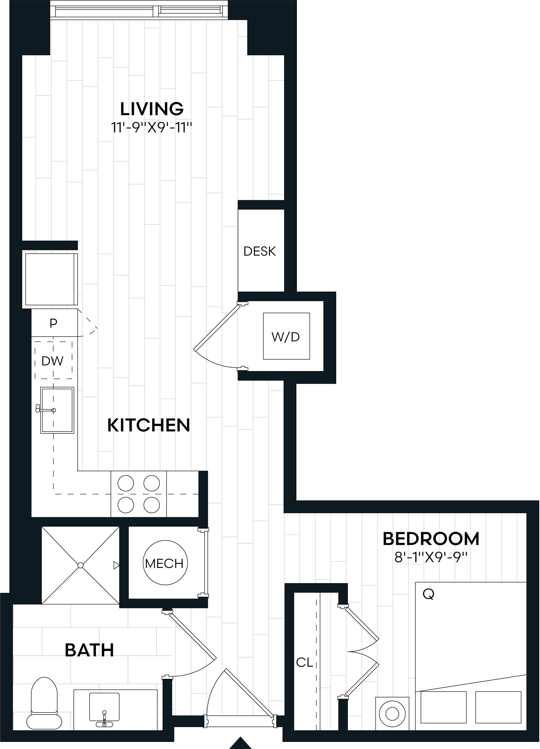 Studio-S1B floor plan