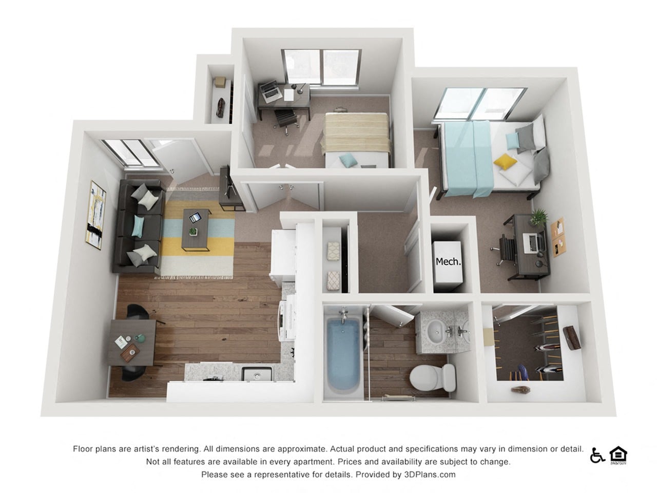 2x1 floor plan