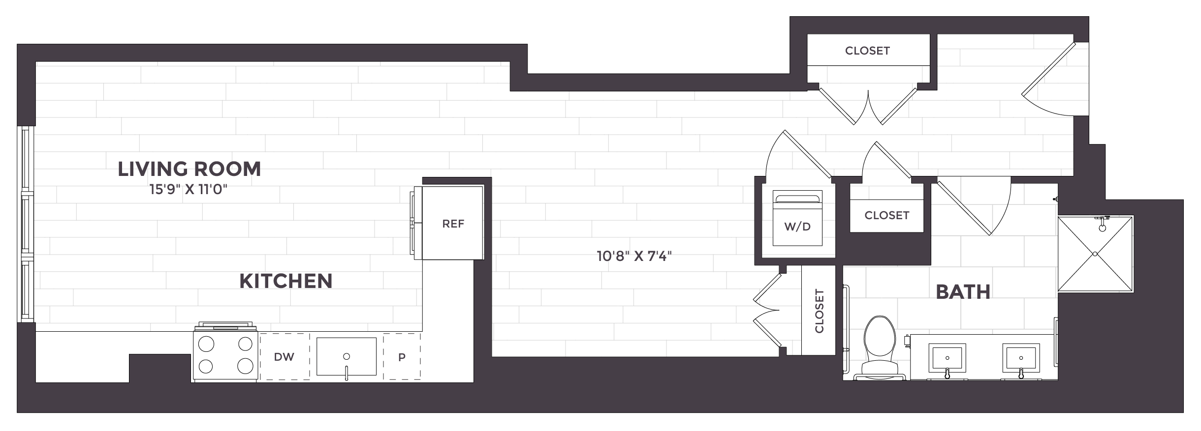 Studio ANSI-03 floor plan
