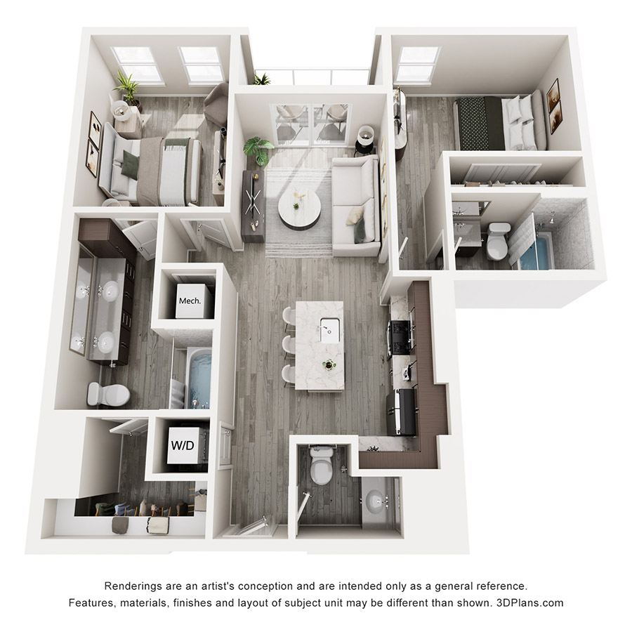 Moderne floor plan