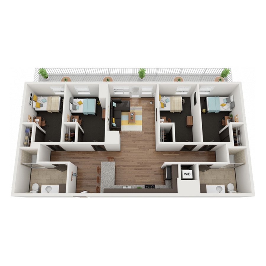 4X2D floor plan