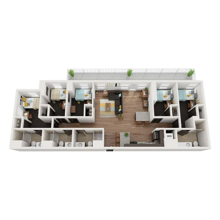 5X4B floor plan