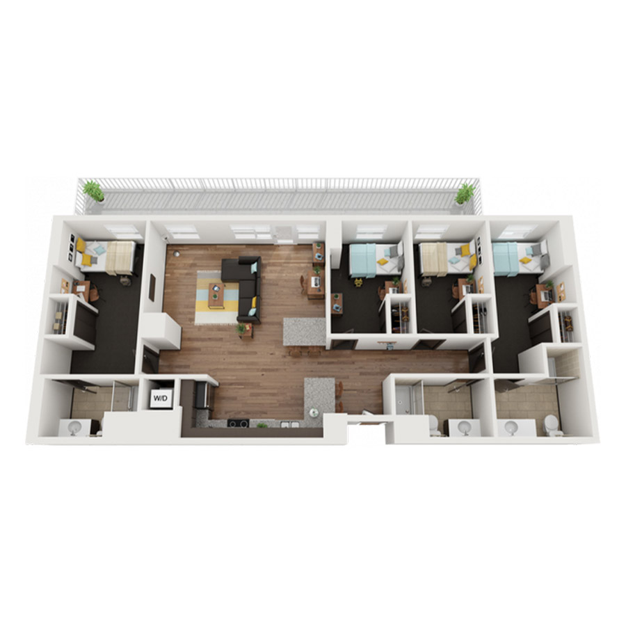 4X3H floor plan