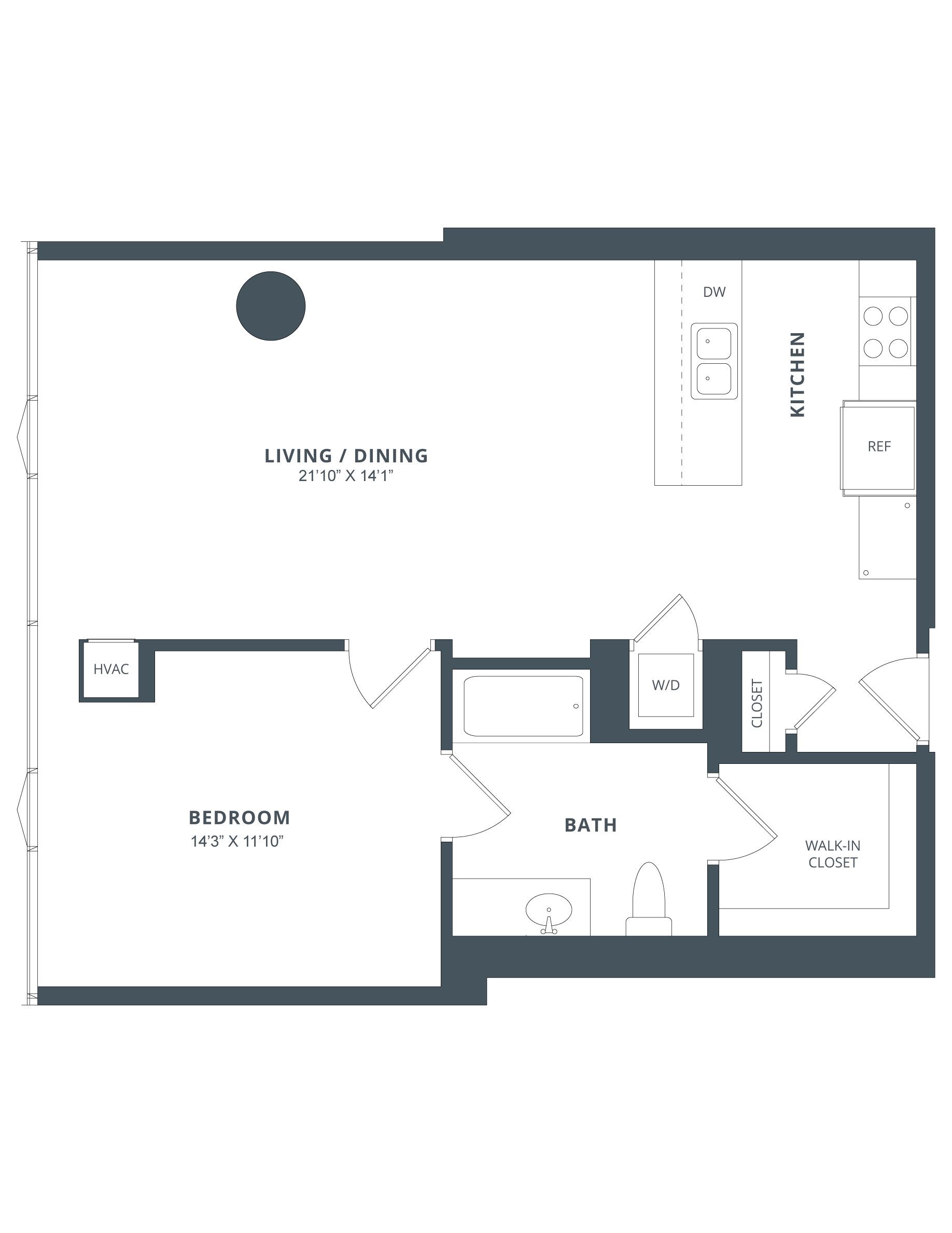 1 Bed/1 Bath-A11 floor plan