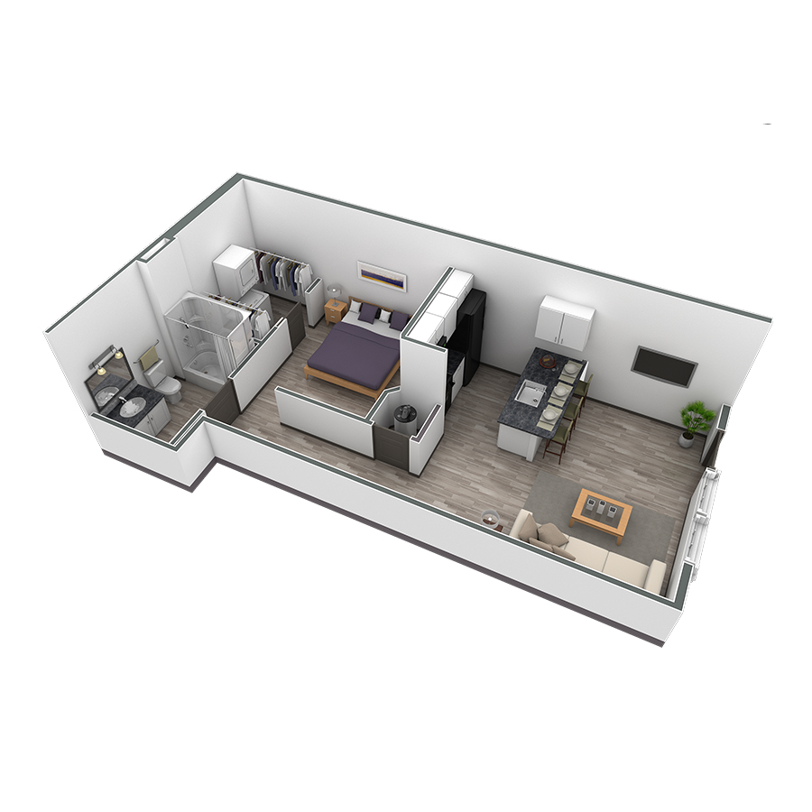 Studio Horizon Courtyard floor plan