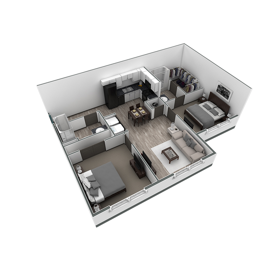 2-2 BR Horizon Overlook floor plan