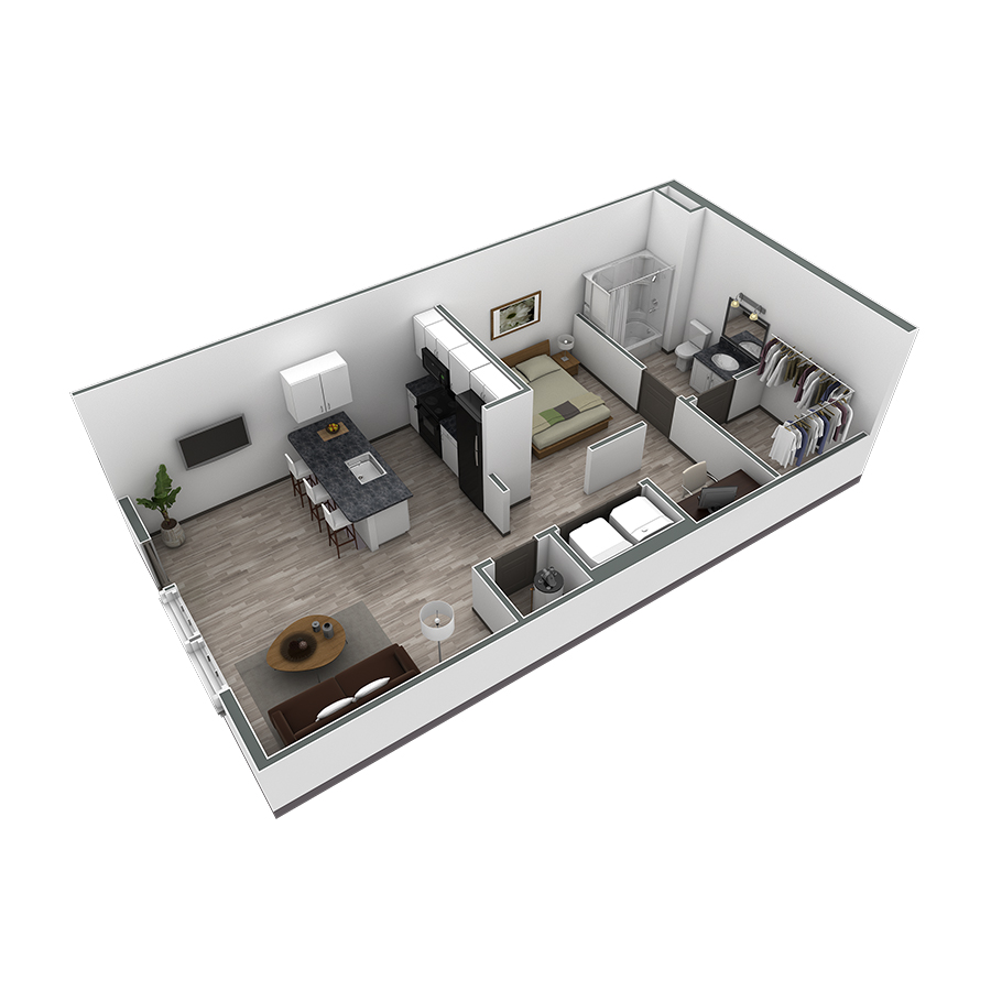 Studio Retreat Courtyard floor plan
